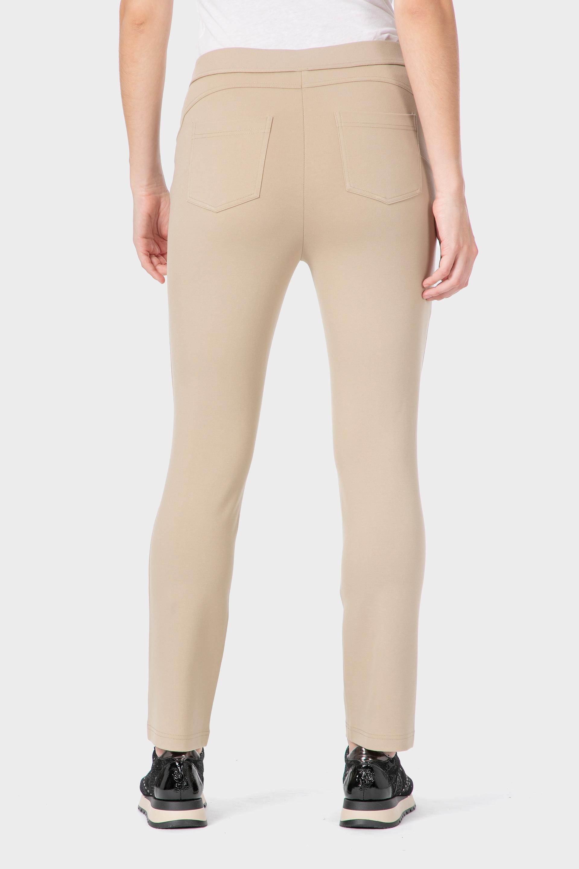 Beige Push Up Trousers, 3701_189, large image number 2