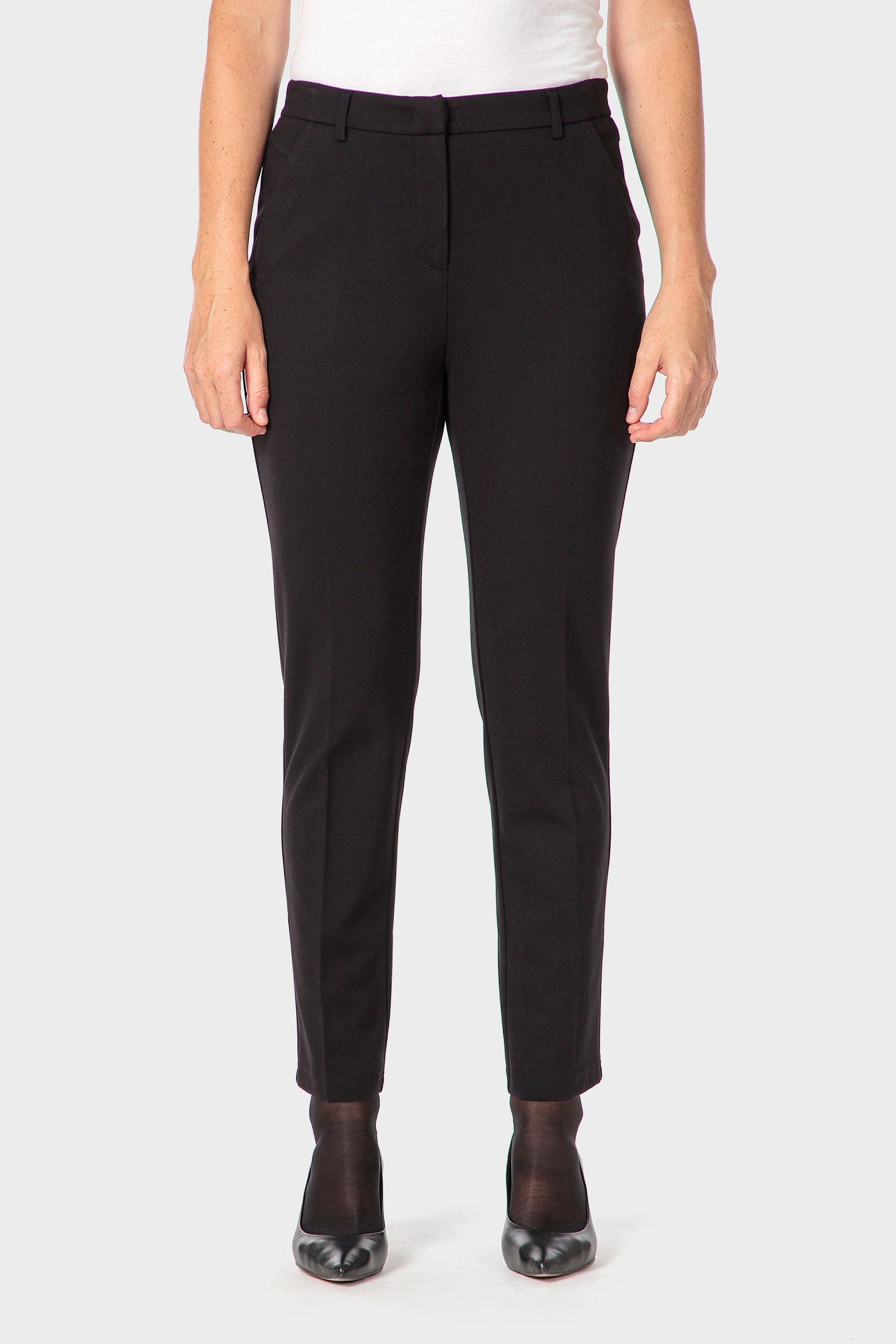 Black Capri Trousers, Black, medium