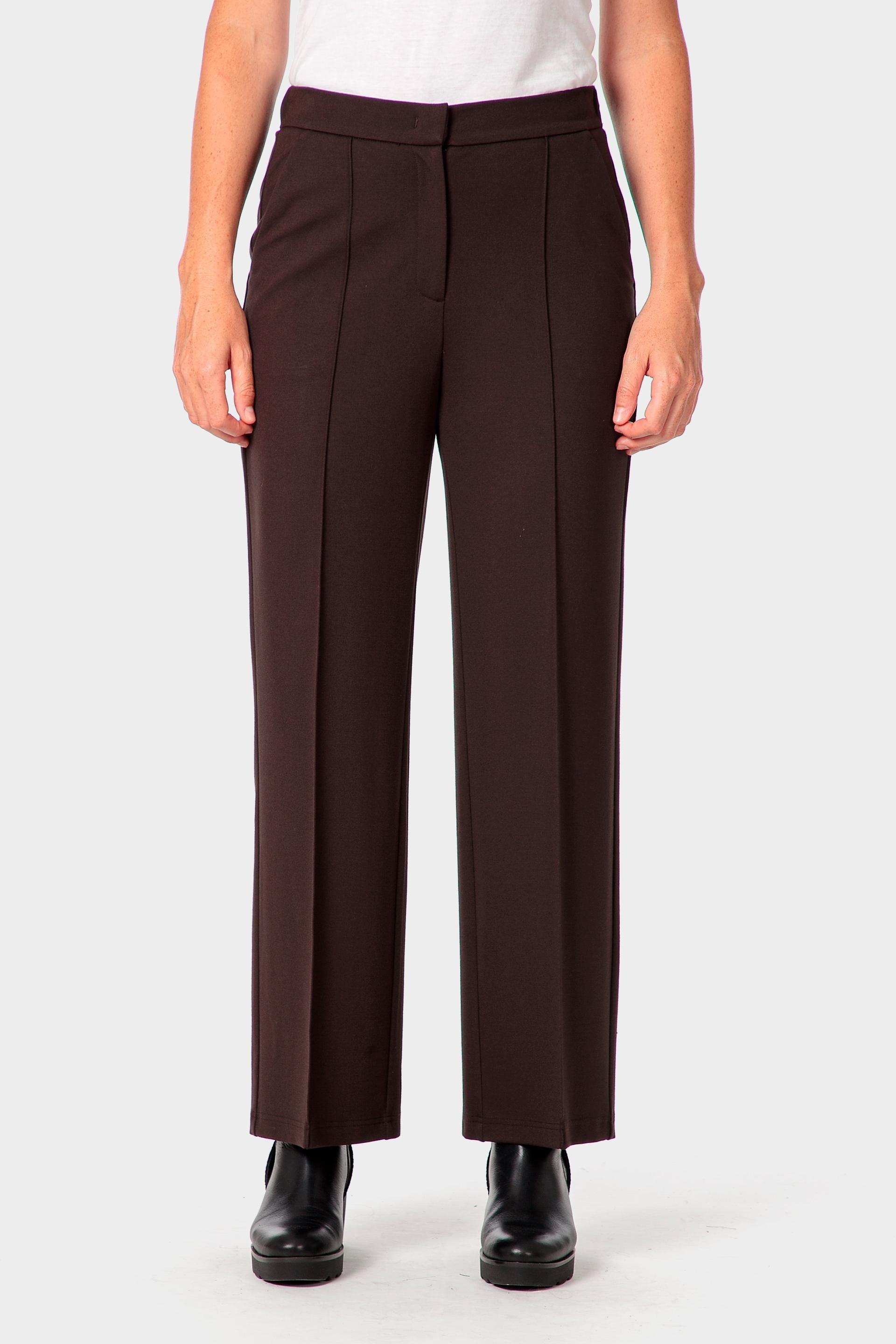 Brown Wide-Leg Trousers, 3701_220, large image number 1