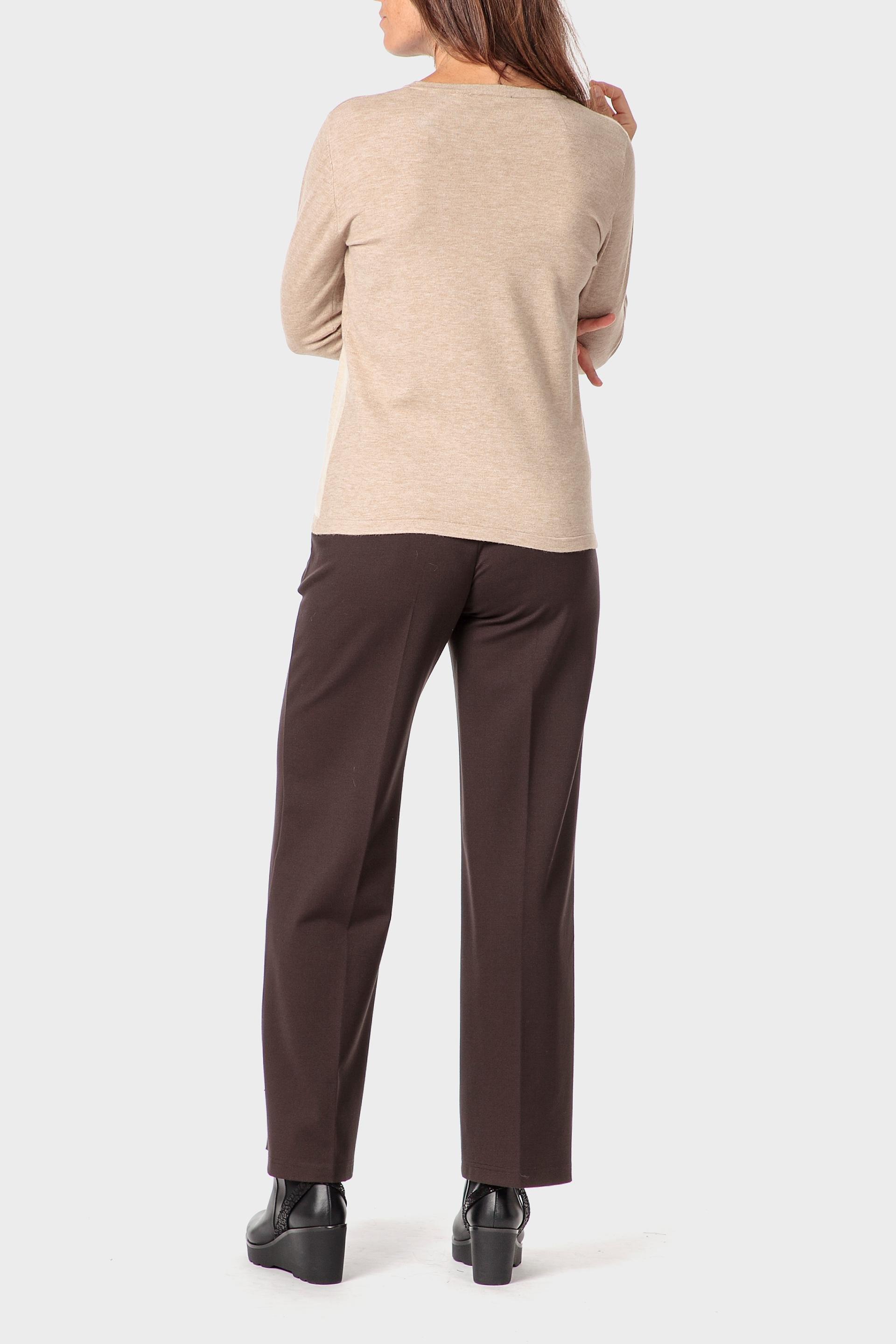 Brown Wide-Leg Trousers, Brown Coffee, large image number 4