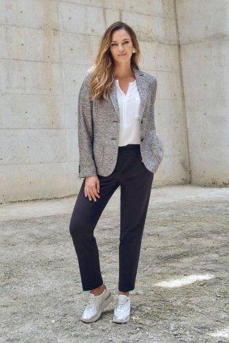 Black Ponte Di Roma Trousers, Blue Cosmos, medium