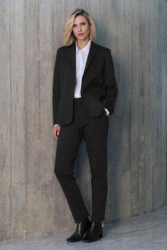 Grey Ponte Di Roma Trousers, Grey Dark, medium