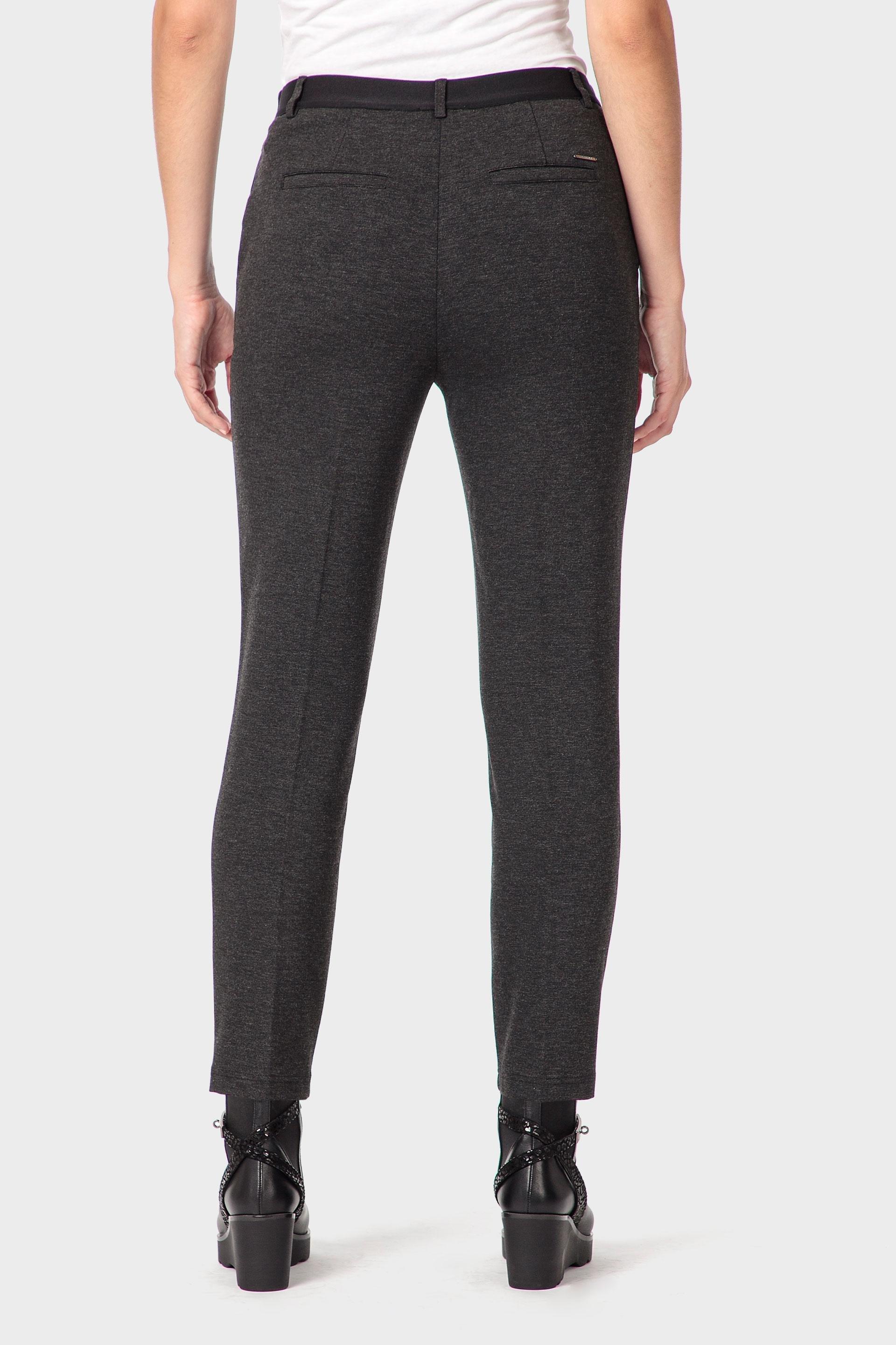 Grey Ponte Di Roma Trousers, Grey Dark, large image number 3
