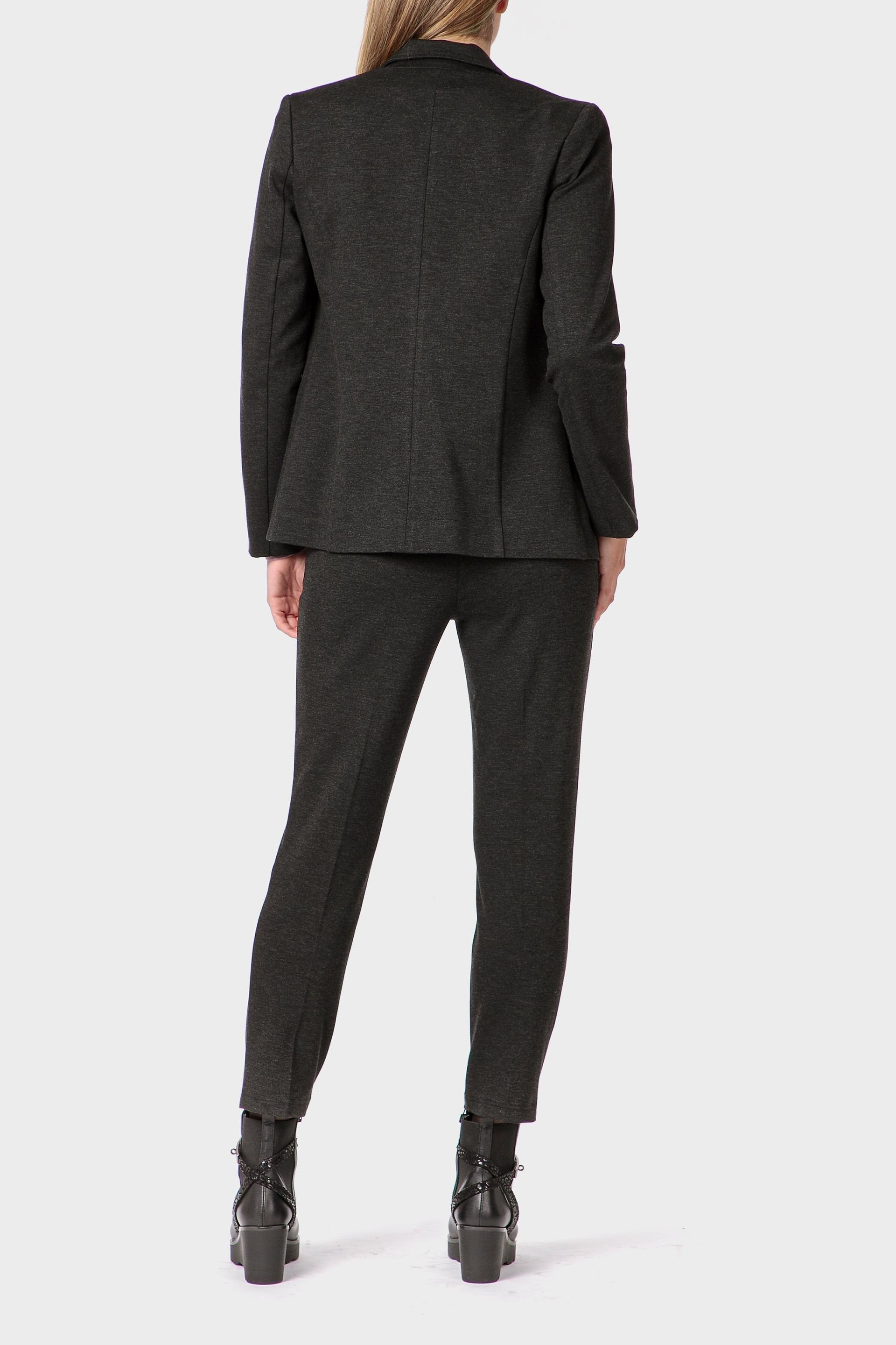 Grey Ponte Di Roma Trousers, Grey Dark, large image number 4