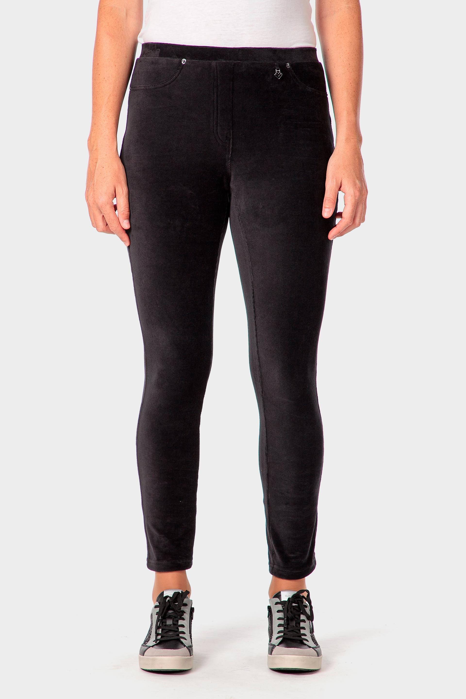 Black Micro-Corduroy Trousers, Black, large image number 0
