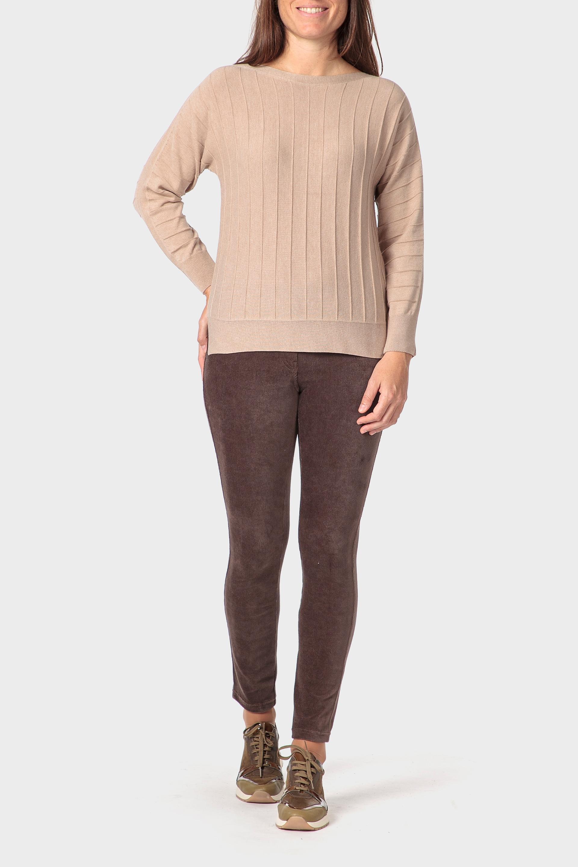 Navy Micro-Corduroy Trousers, Brown Nut, large image number 1