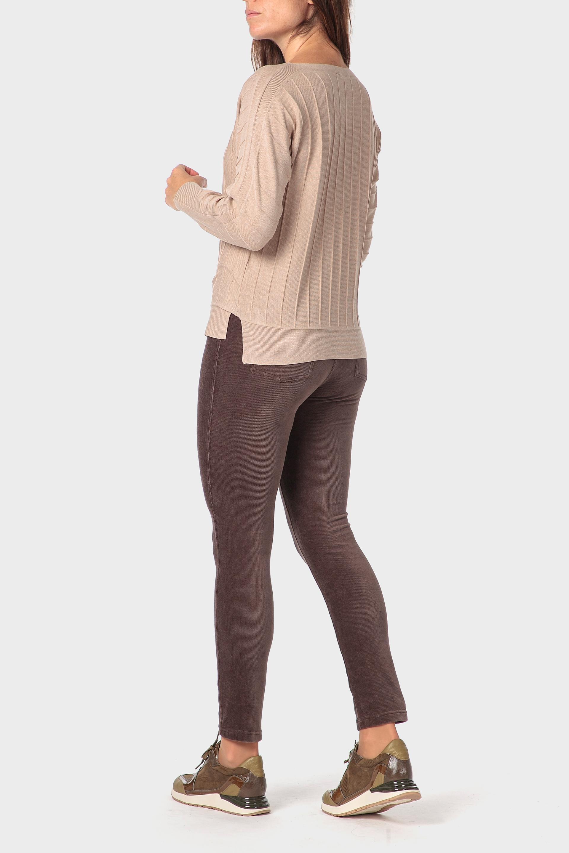 Navy Micro-Corduroy Trousers, Brown Nut, large image number 3