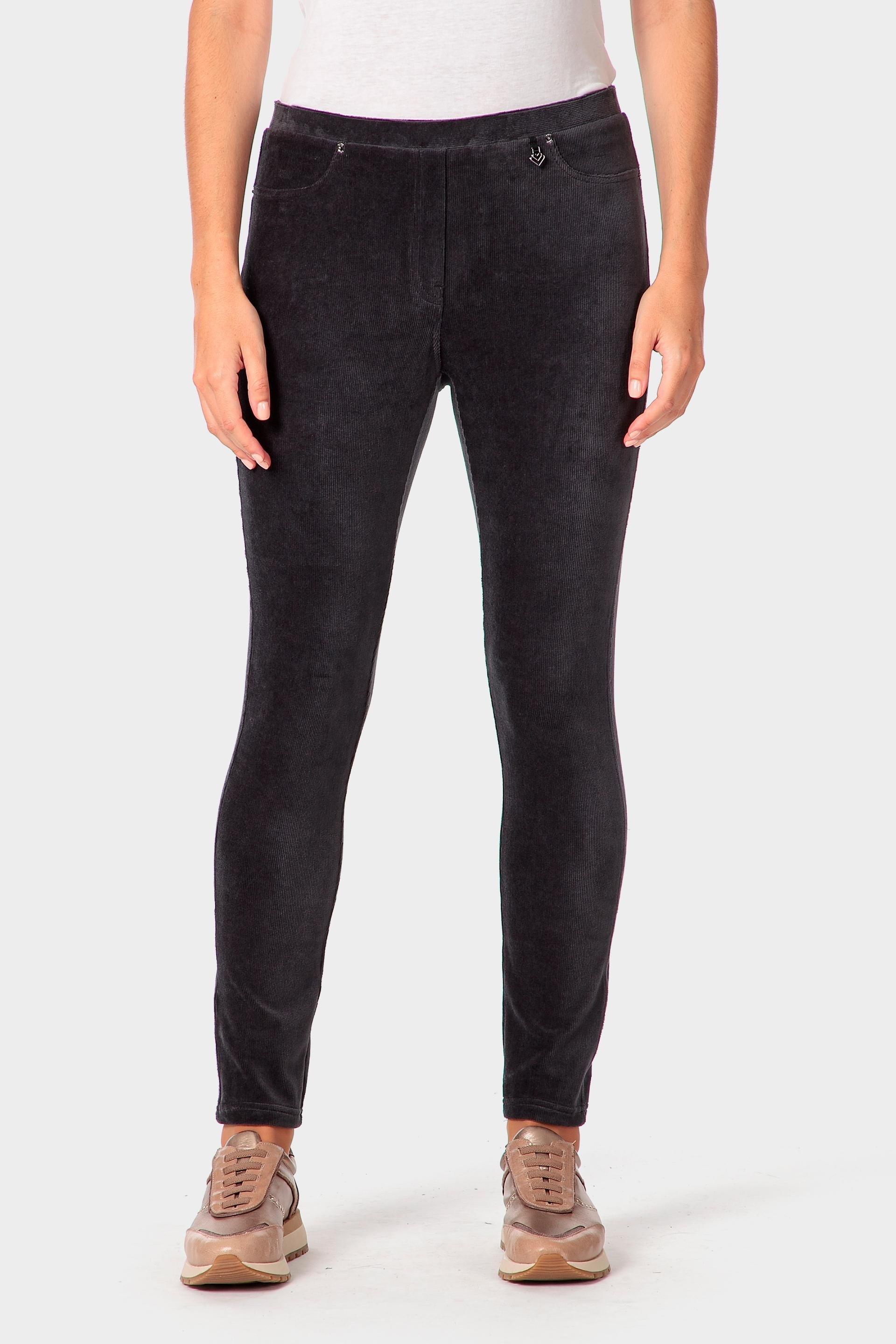 Black Micro-Corduroy Trousers, 3701_359, large image number 0