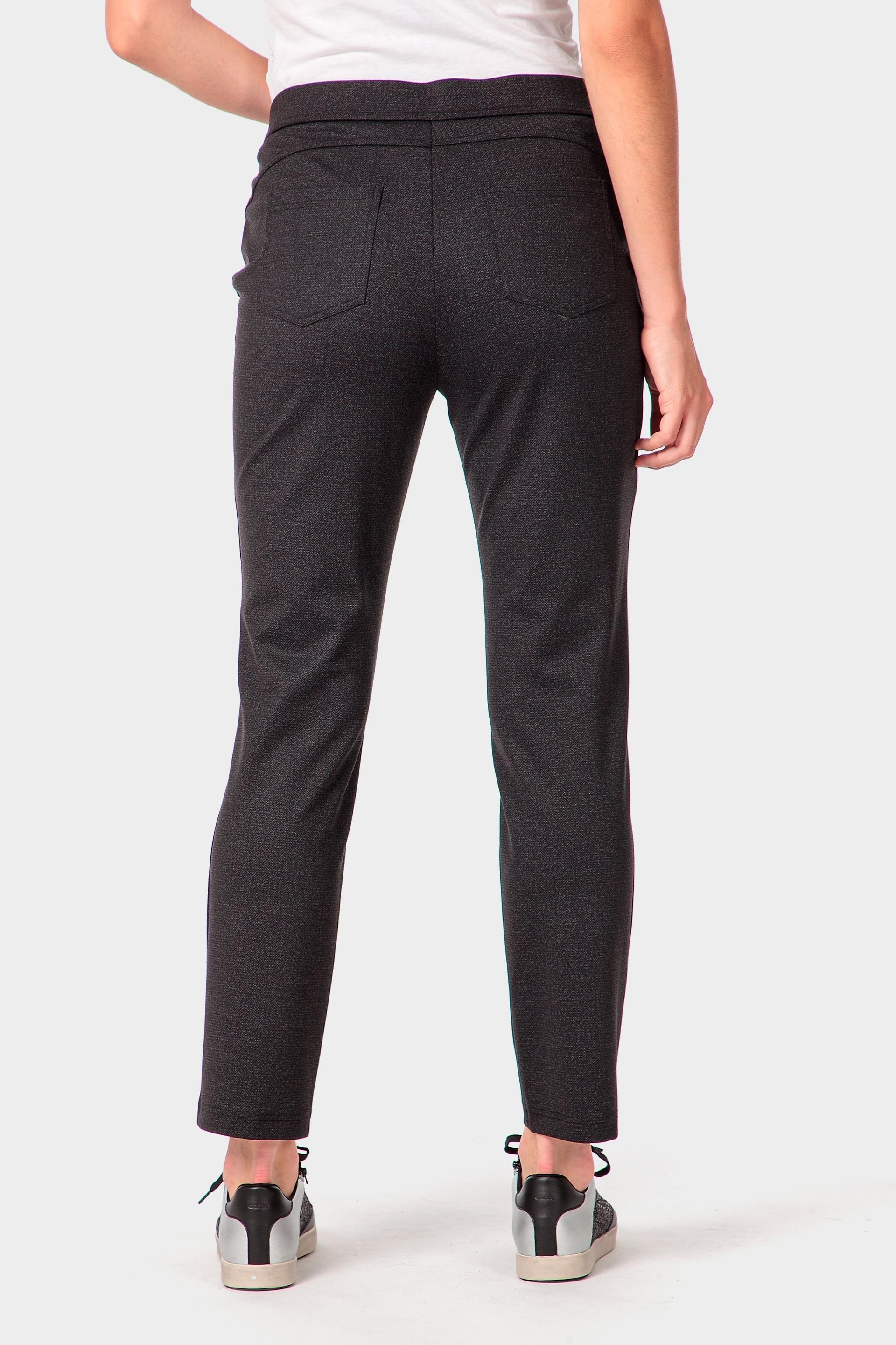 Black Herringbone Trousers, Black, medium