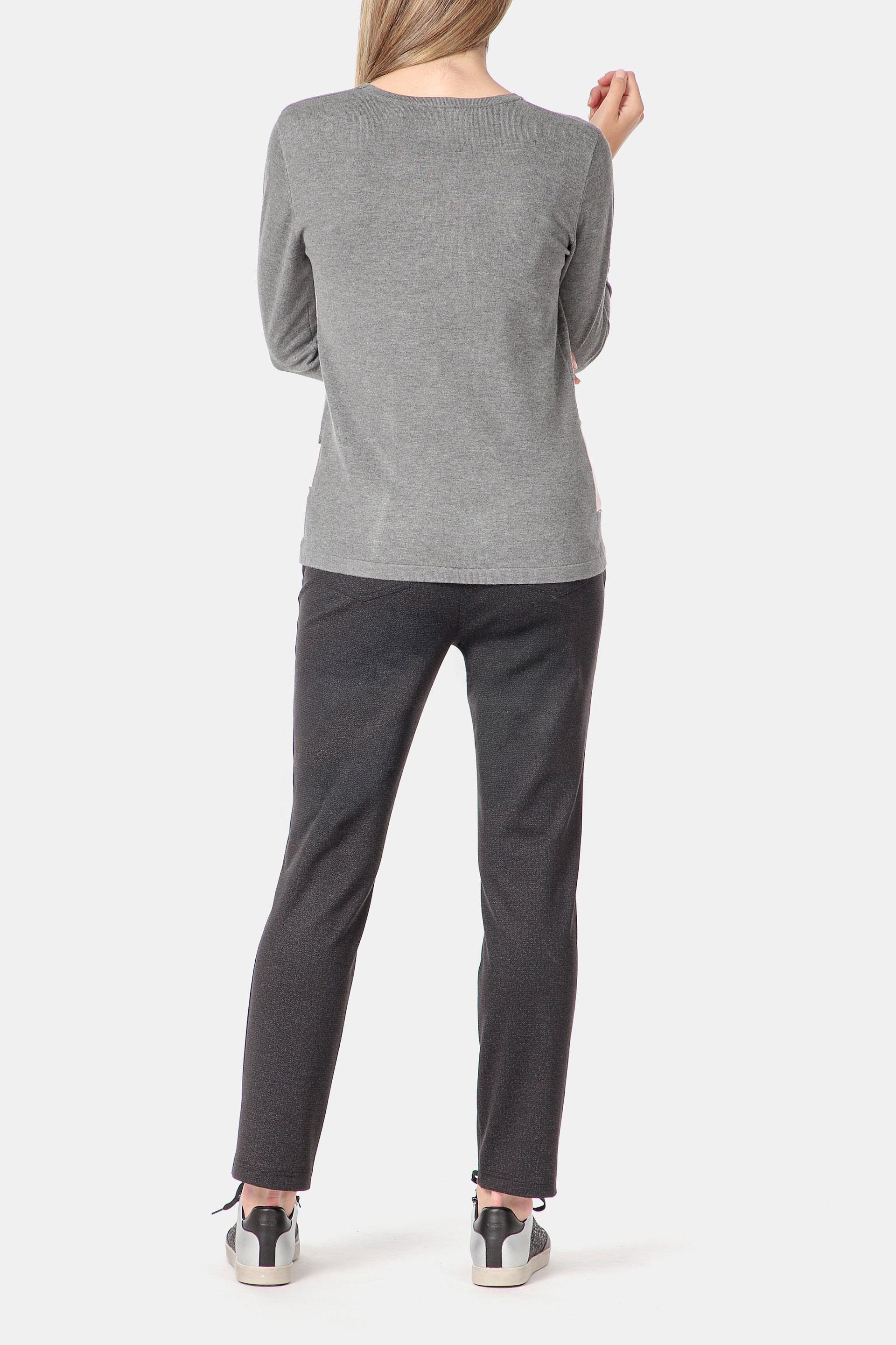 Black Herringbone Trousers, Black, large image number 3