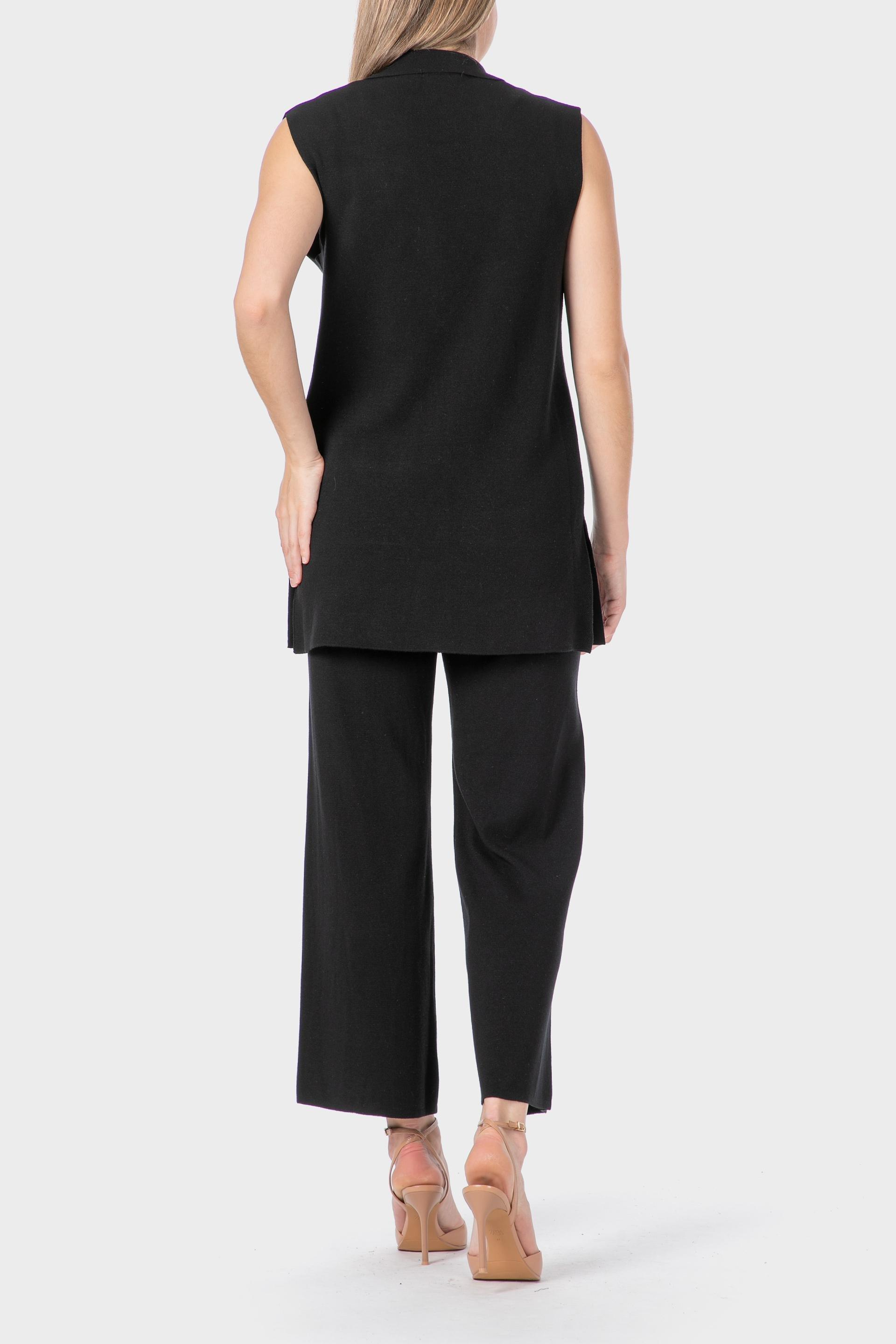 Black Wide Trousers, 3701_120, large image number 3