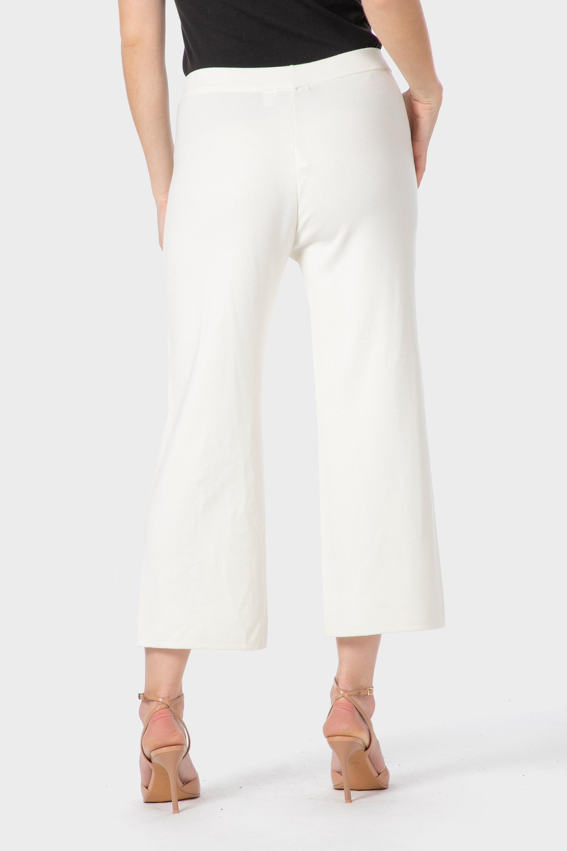 بنطال بقصة عريضة، أبيض, Beige Talc, medium