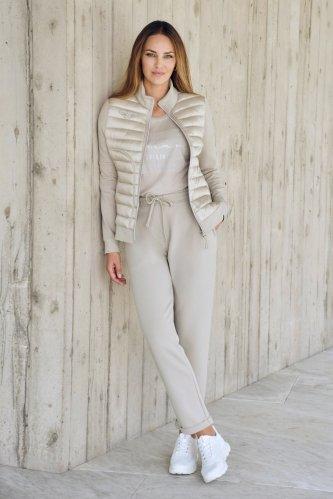 Cream Comfy Trousers, Green Agata, medium