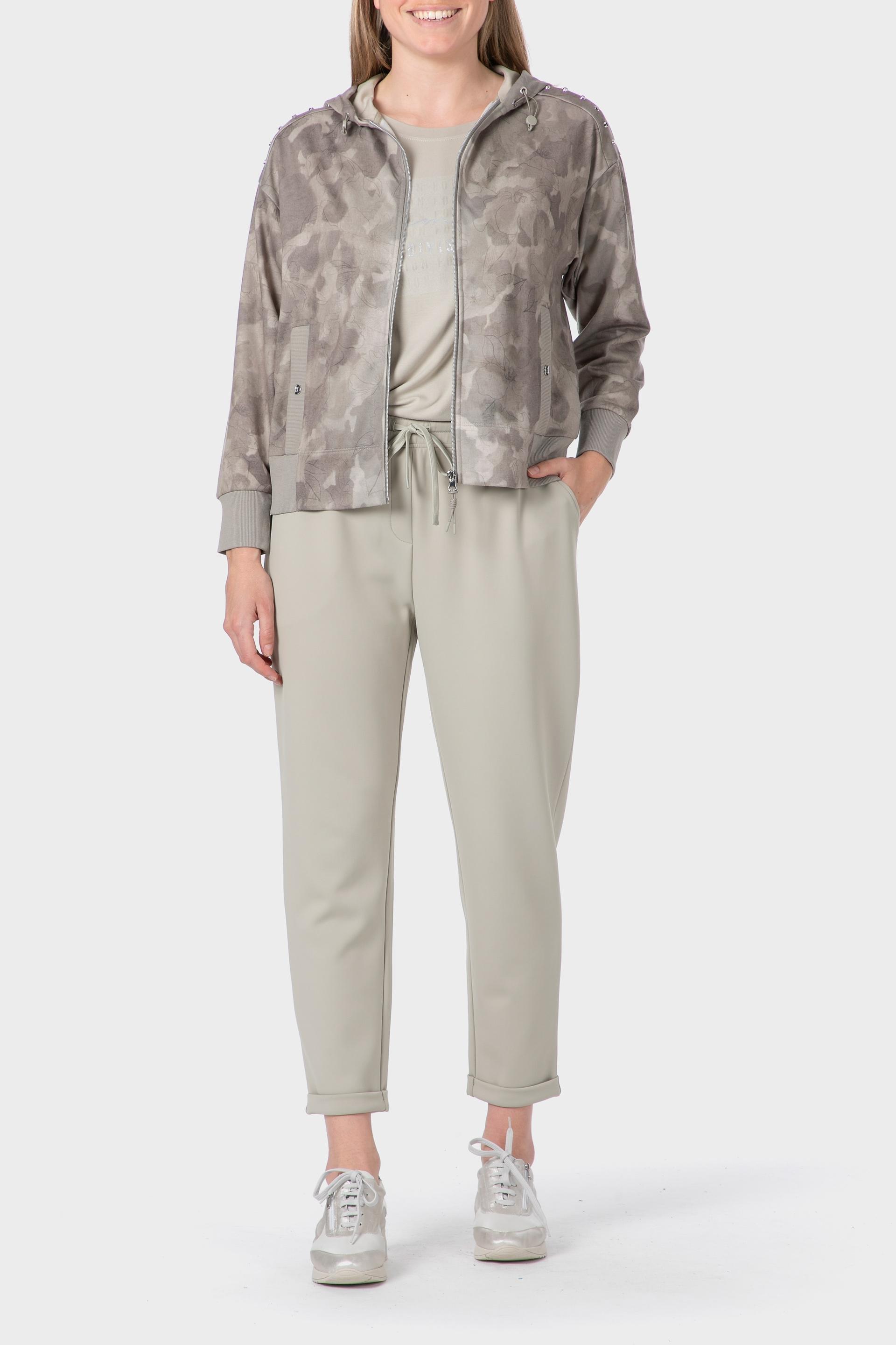 Cream Comfy Trousers, Green Agata, medium