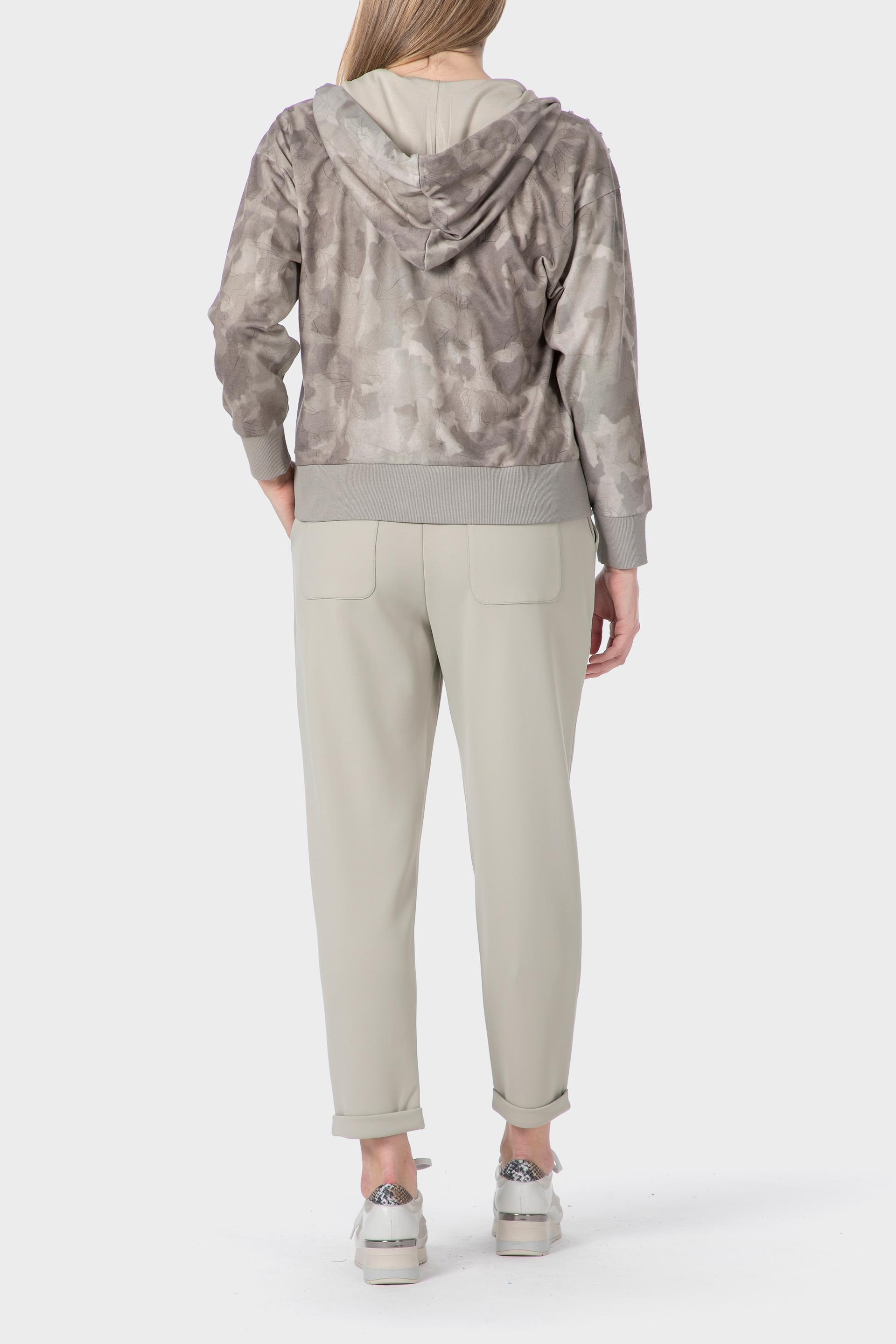 Cream Comfy Trousers, Green Agata, large image number 4