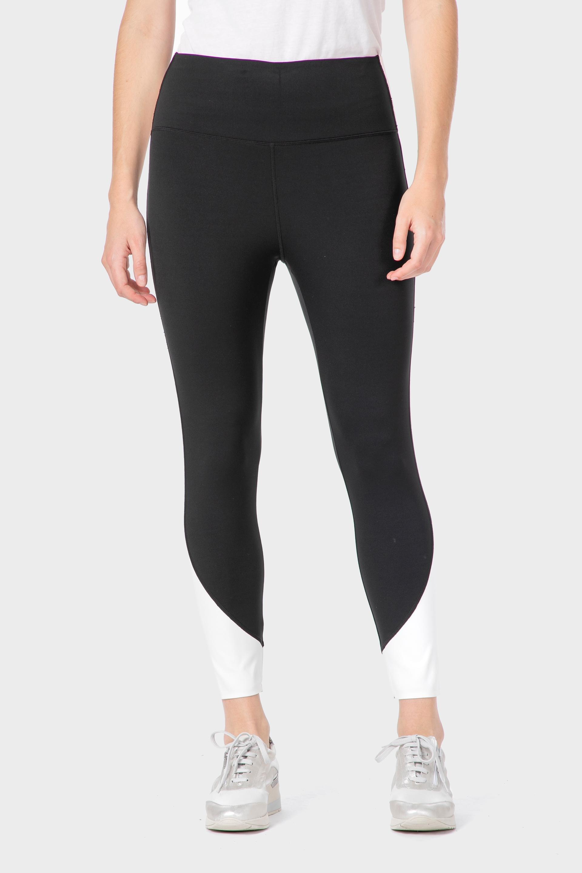 Black Two-Colour Legging, Black, medium