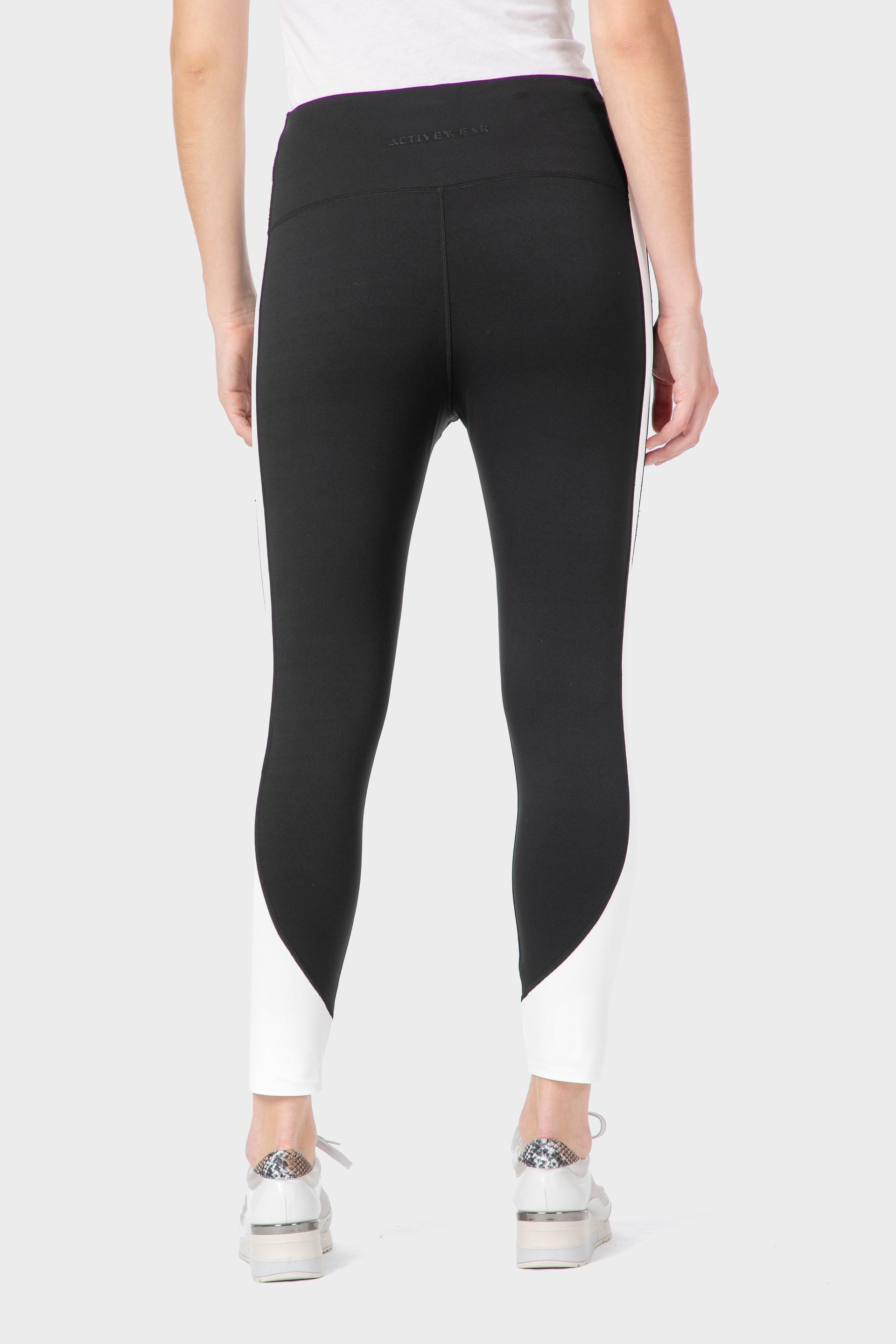 Black Two-Colour Legging, Black, medium
