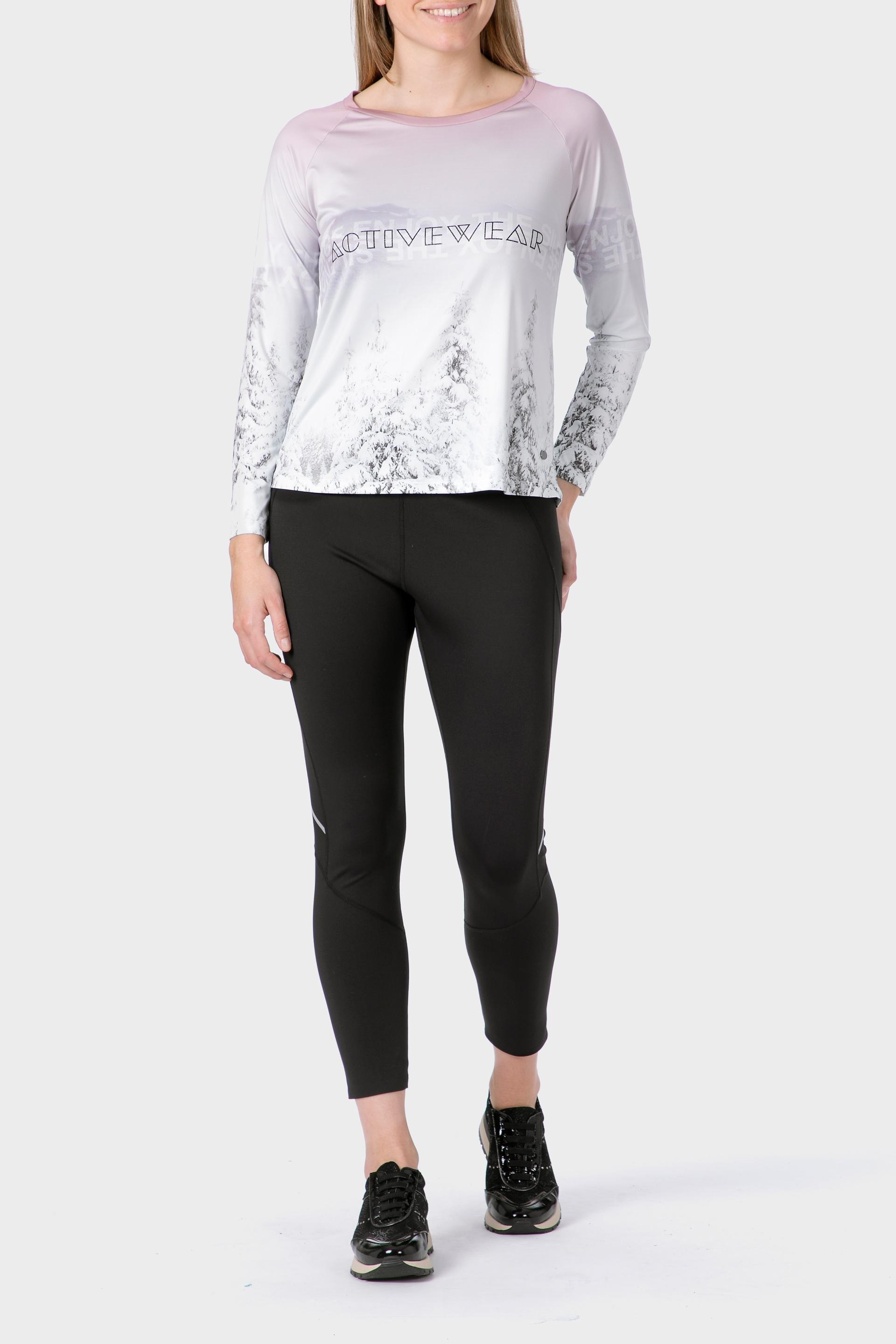 Black Elastic Waist Leggings, 3701_120, large image number 2