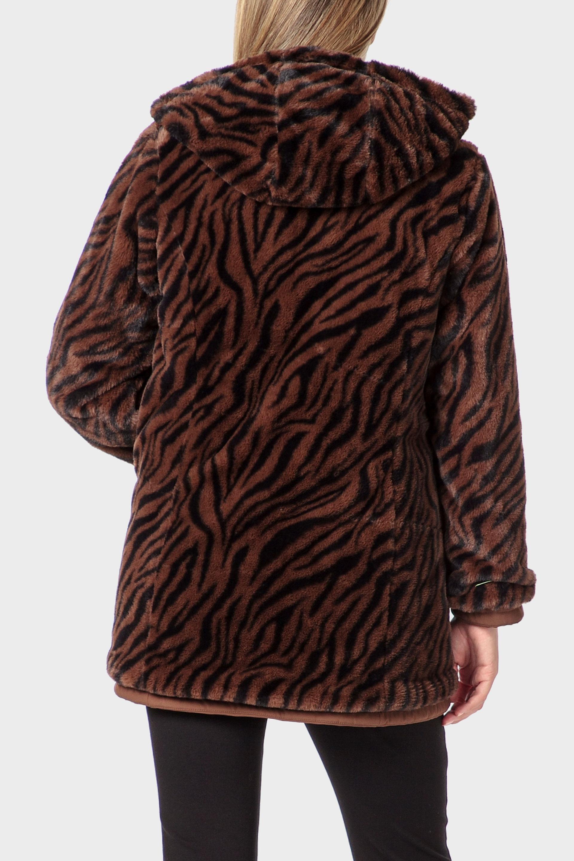 Brown Reversible Parka, Brown Chesnut, large image number 1