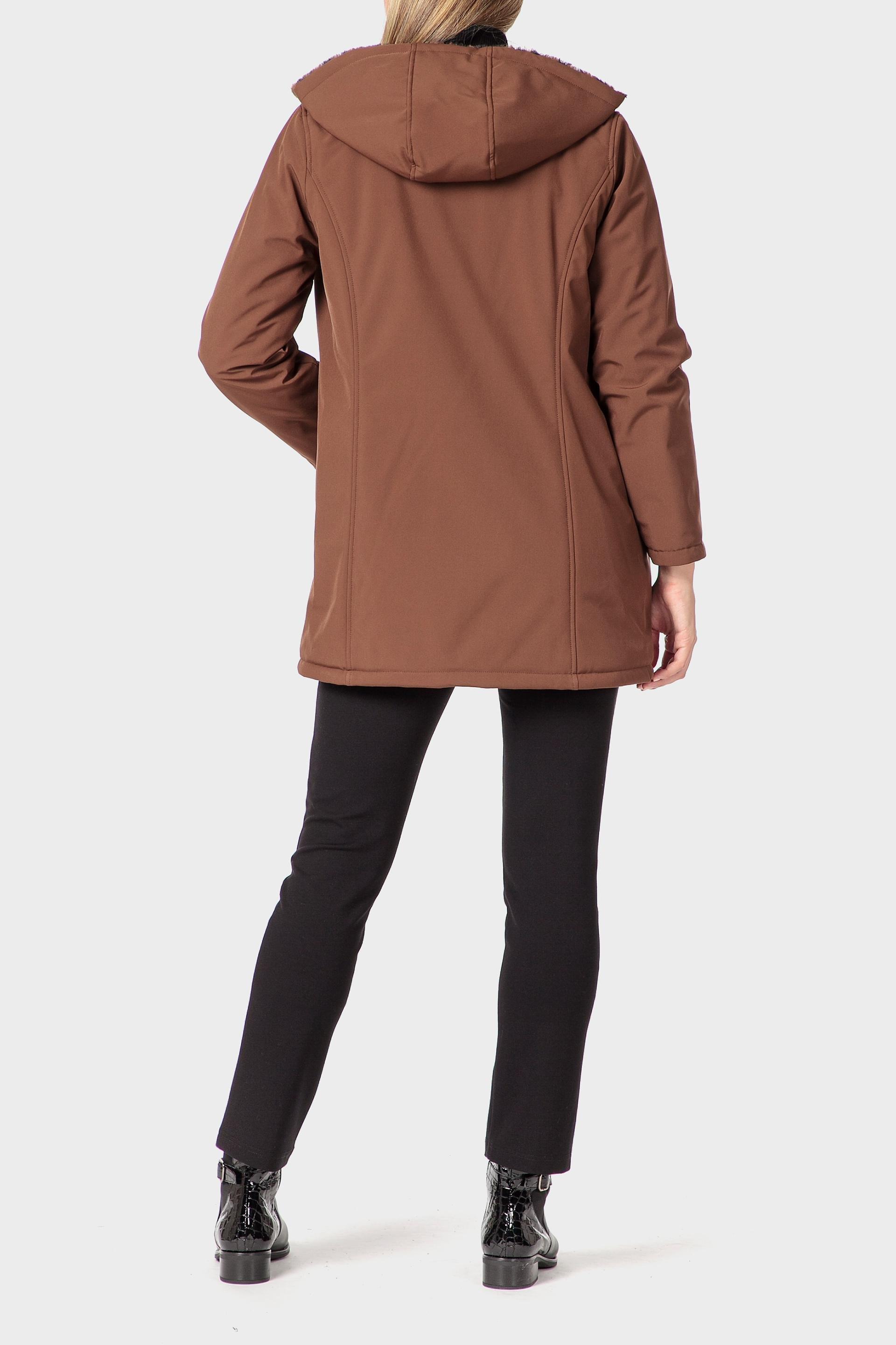 جاكيت باركا قابل للارتداء على الوجهين، بني, Brown Chesnut, large image number 5