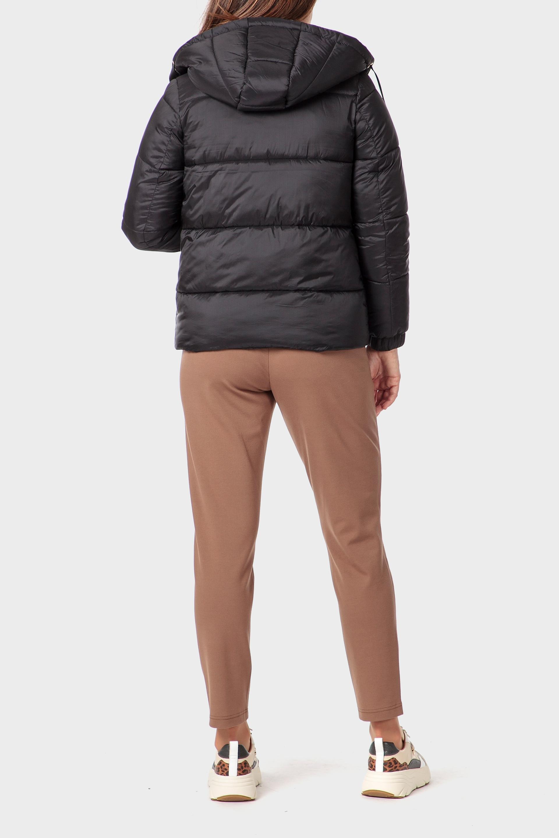 Reversible Leopard Print Puffer Jacket, Black, large image number 5