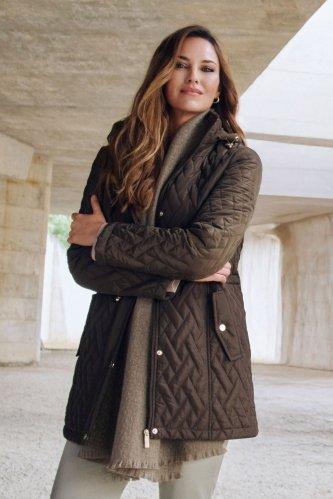 Khaki Padded Parka, 3701_155, large image number 0