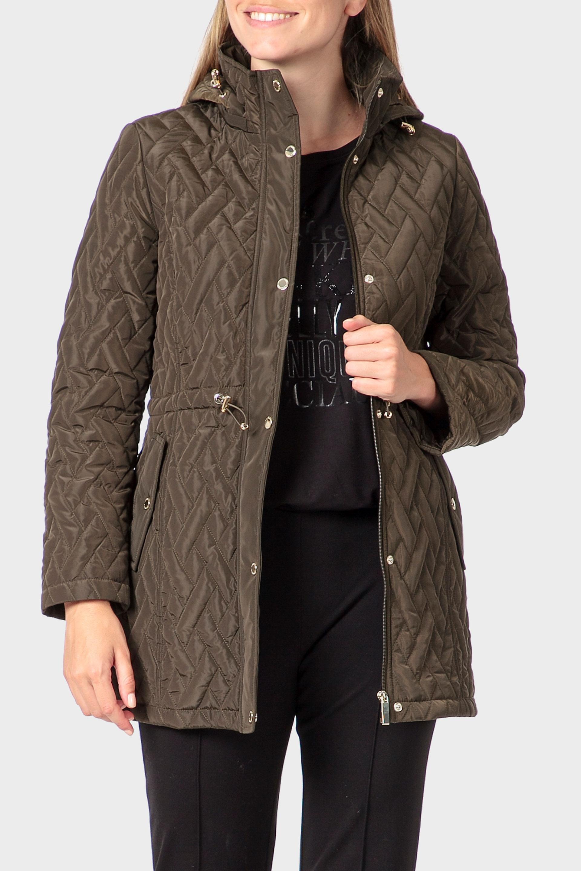 Khaki Padded Parka, 3701_155, large image number 1