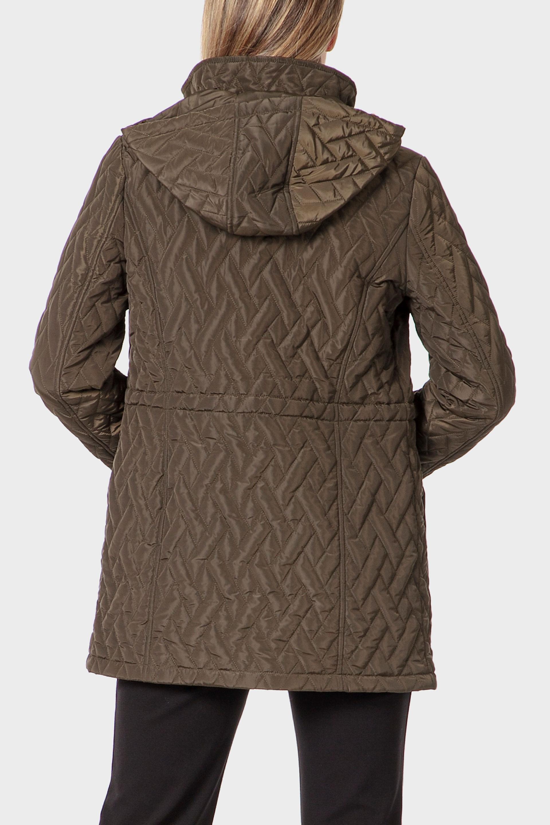 جاكيت باركا مبطن، بني, Green Khaki, large image number 3