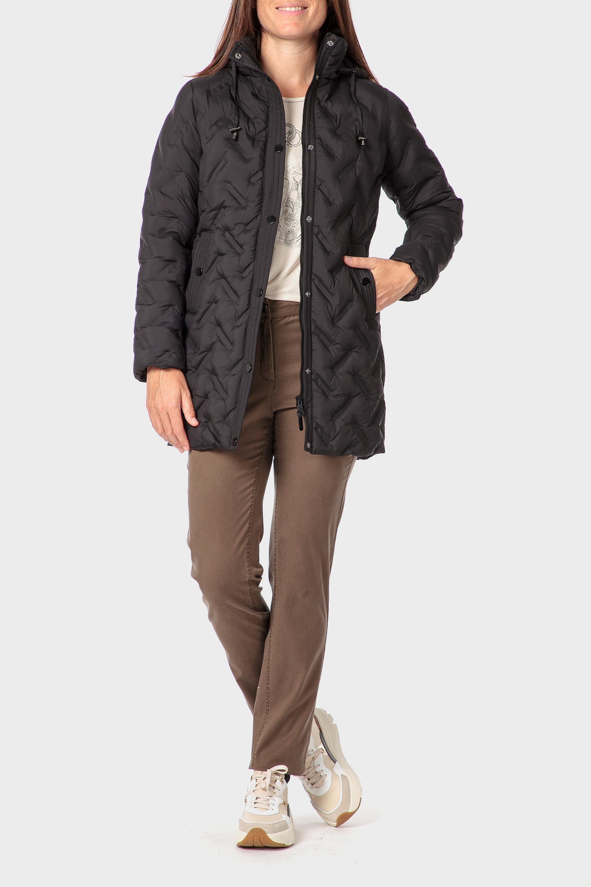 Black Parka With Hood, 3701_120, large image number 1