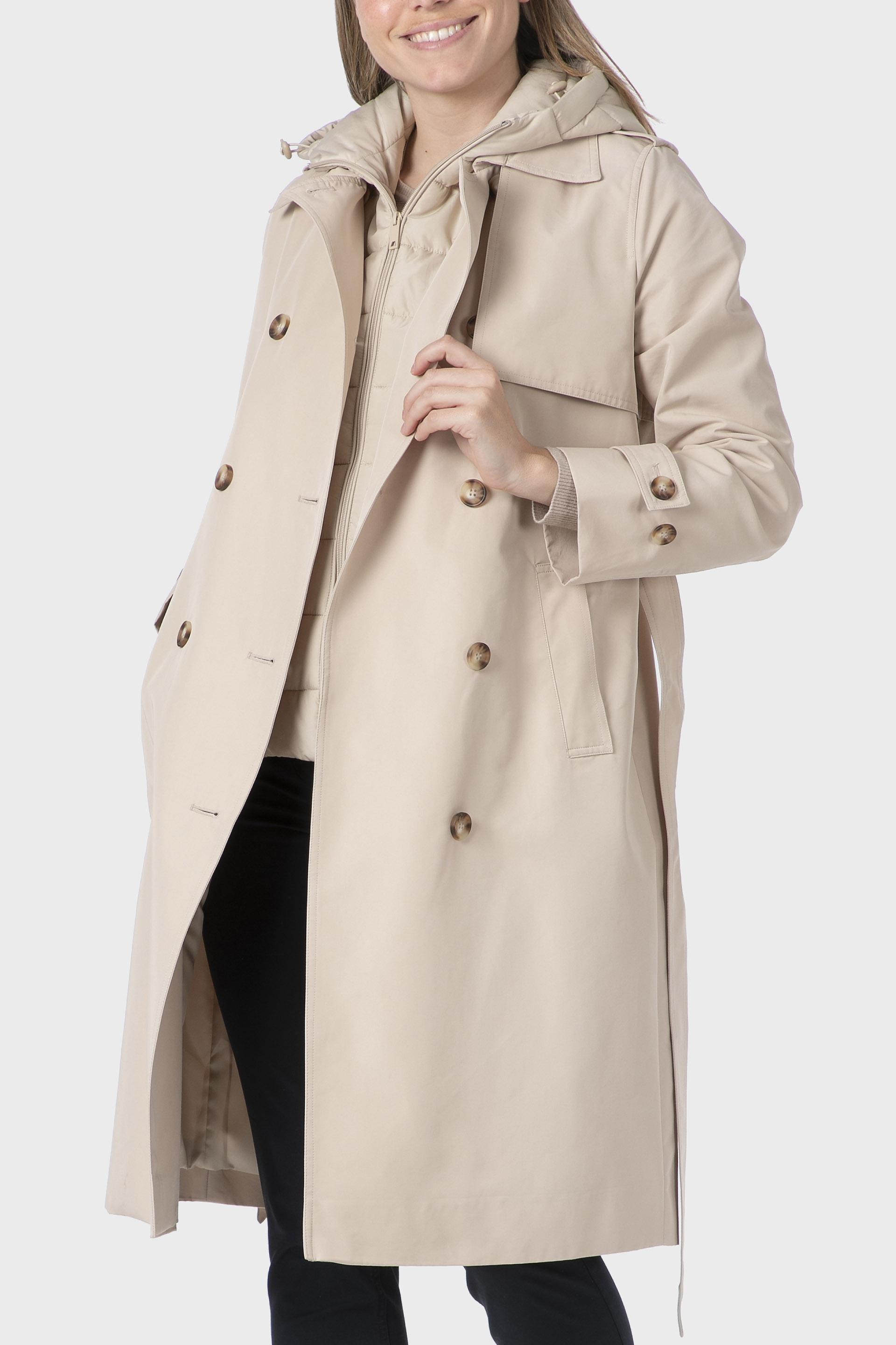 Beige Trench Coat, , large image number 1