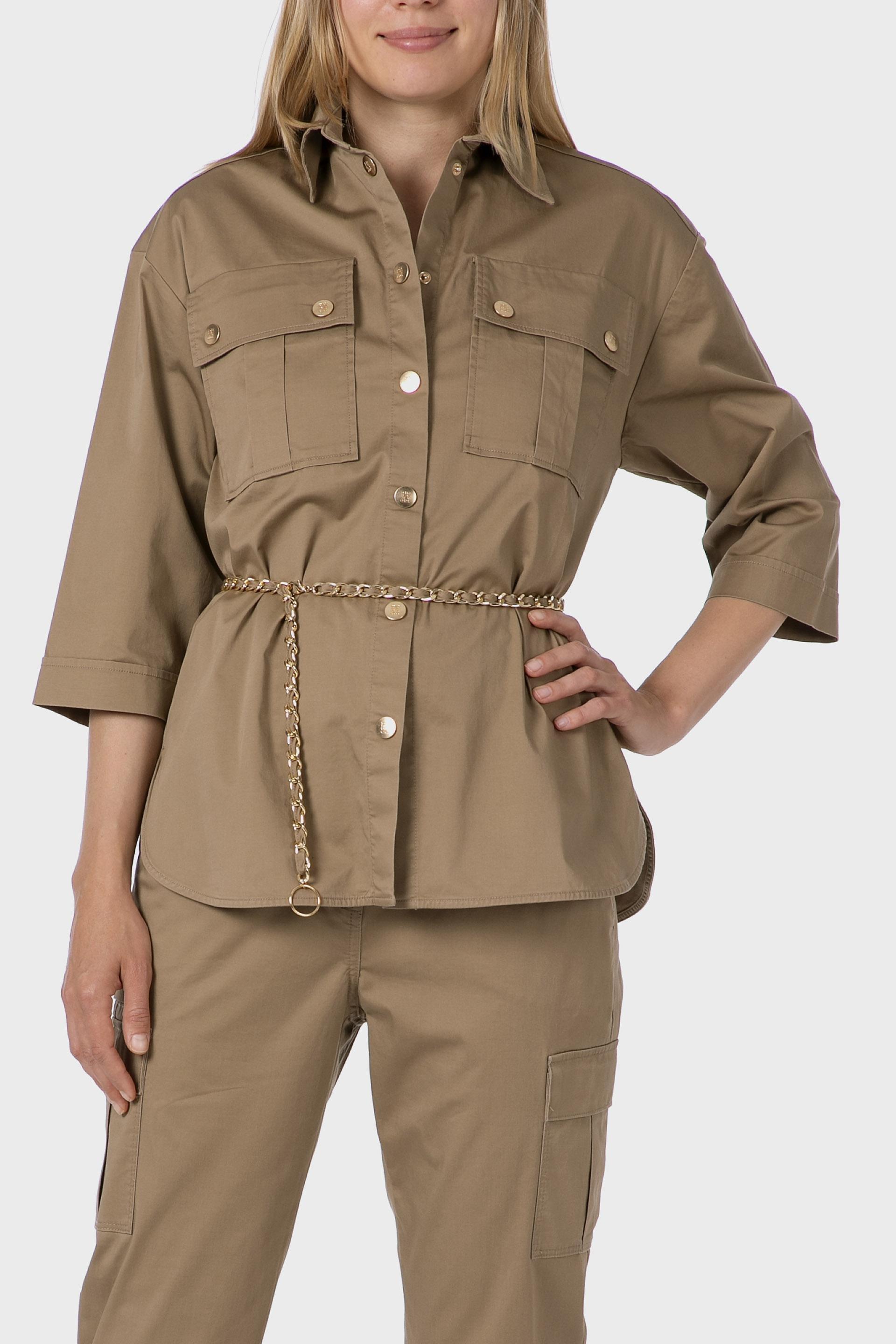 قميص بتصميم جاكيت، بني, 3701_341, large