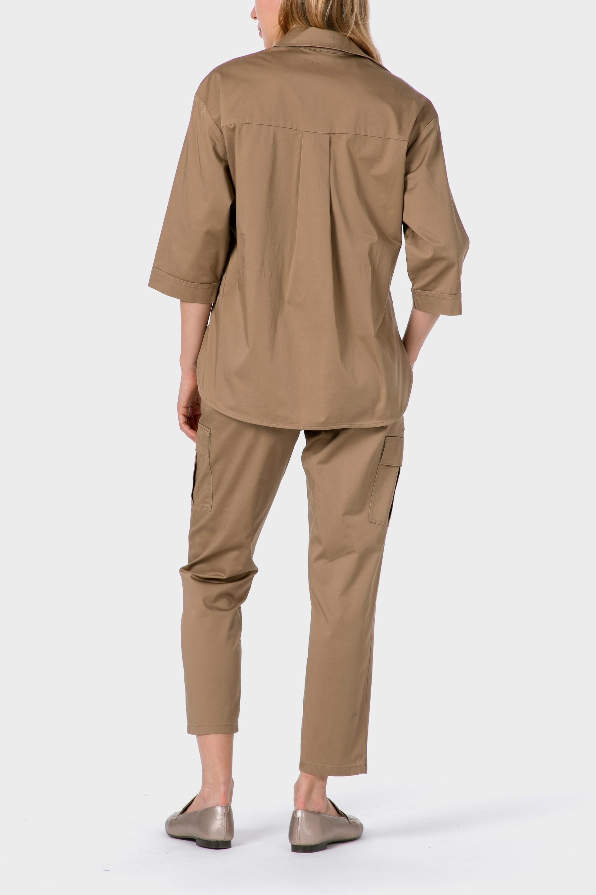 قميص بتصميم جاكيت، بني, 3701_341, medium