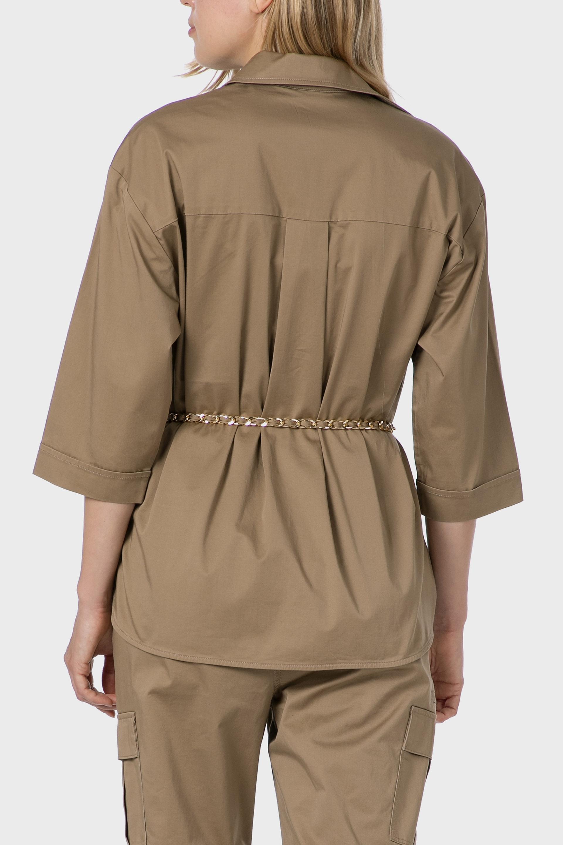 قميص بتصميم جاكيت، بني, 3701_341, medium