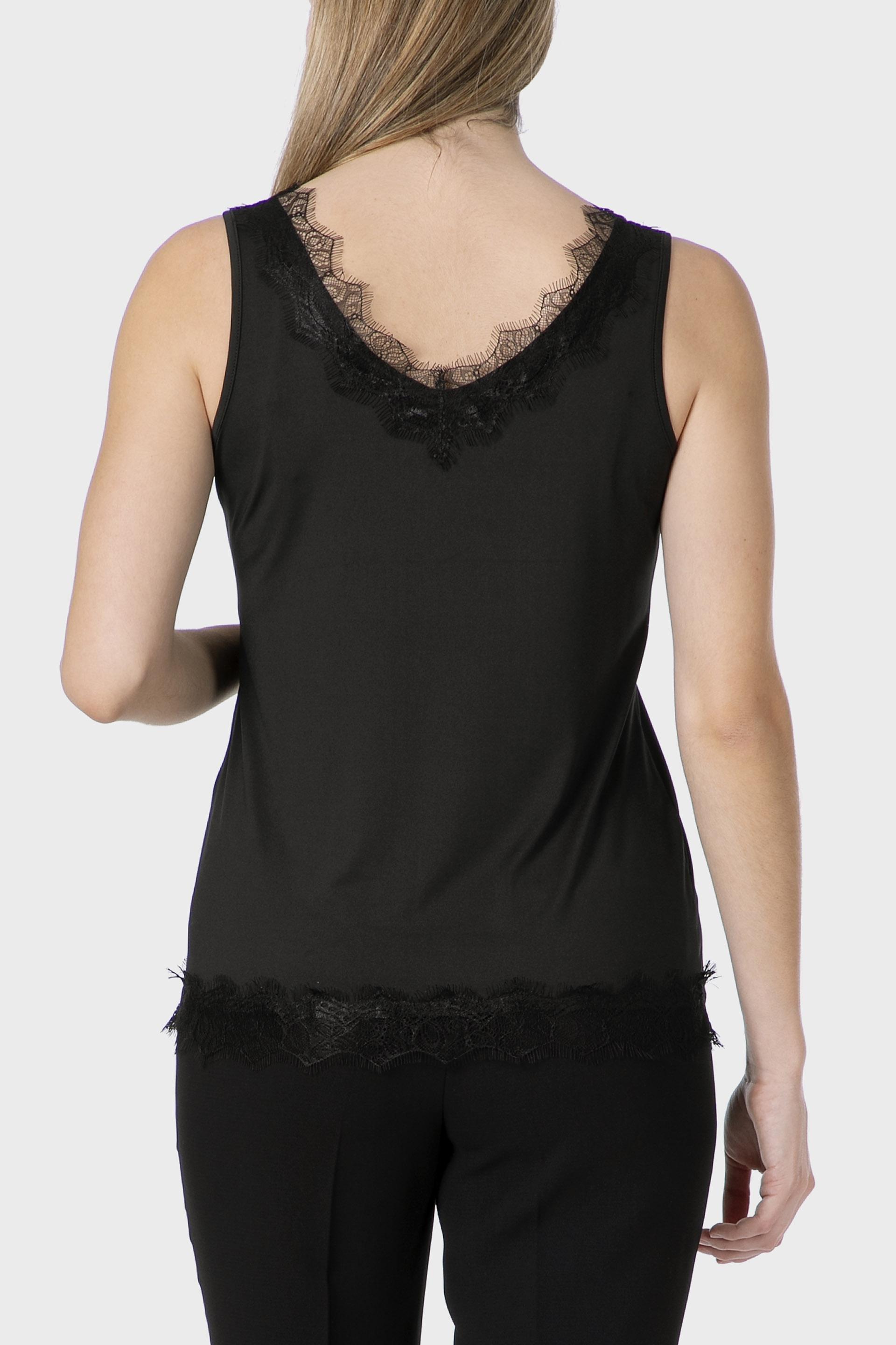 Black Lace Top, Black, large image number 2