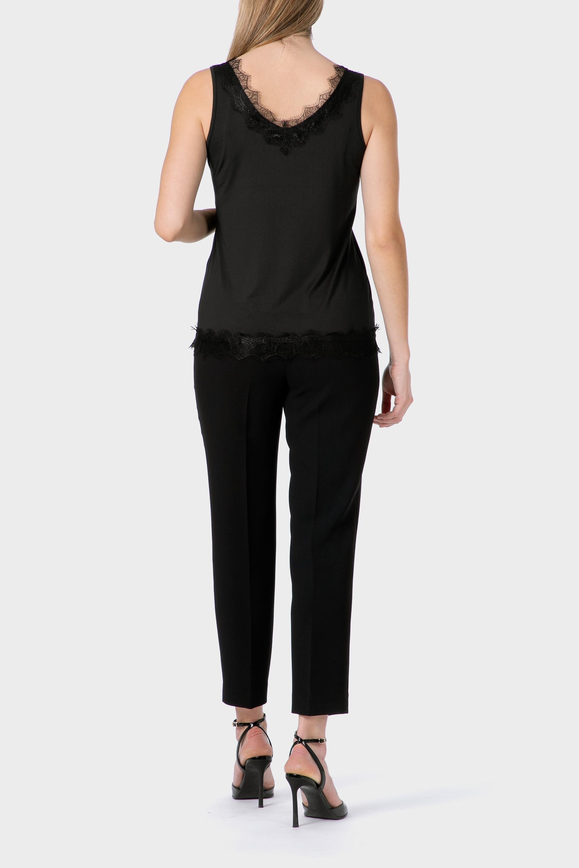 Black Lace Top, Black, large image number 3