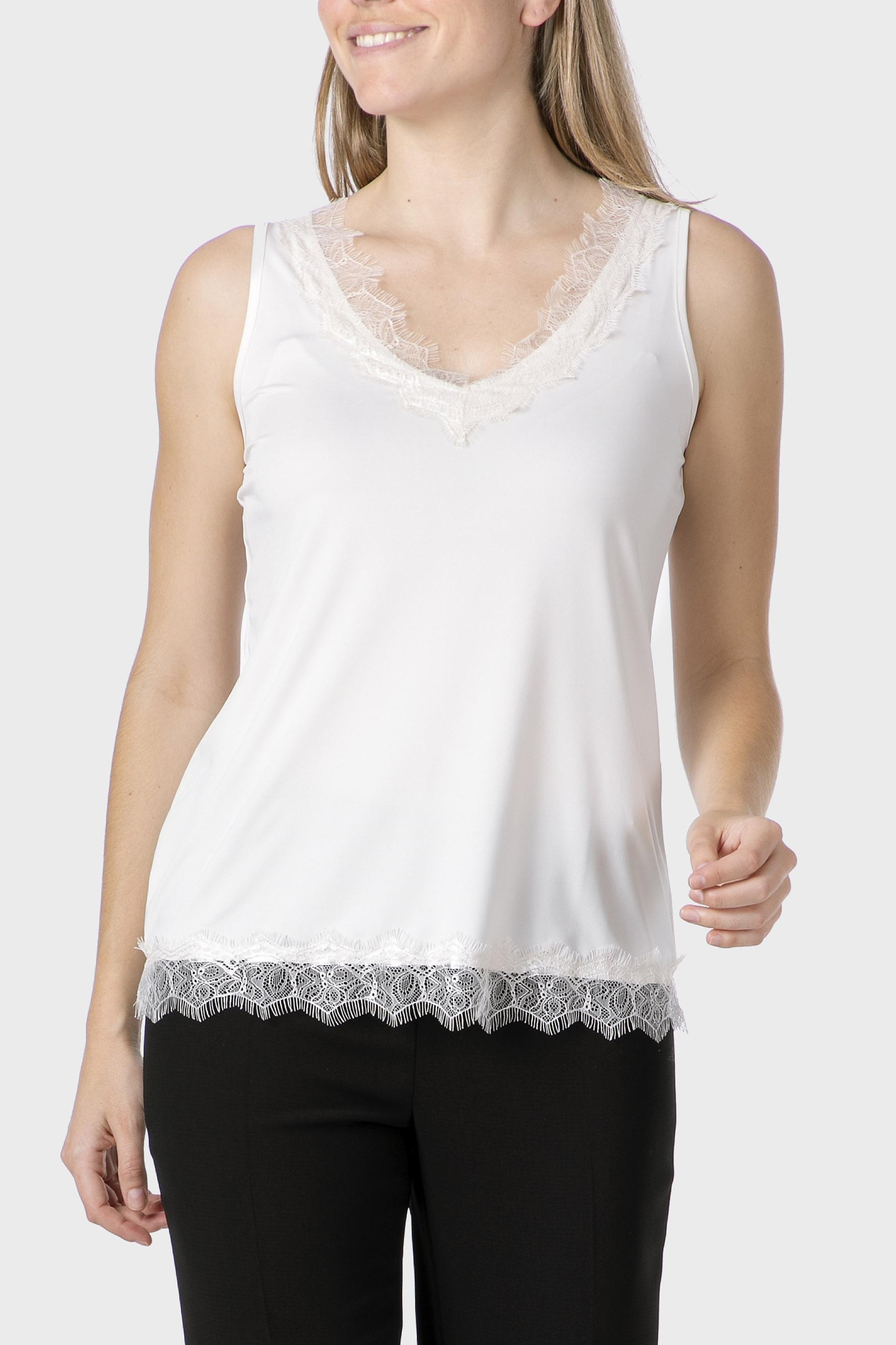 White Lace Top, White Off White, medium