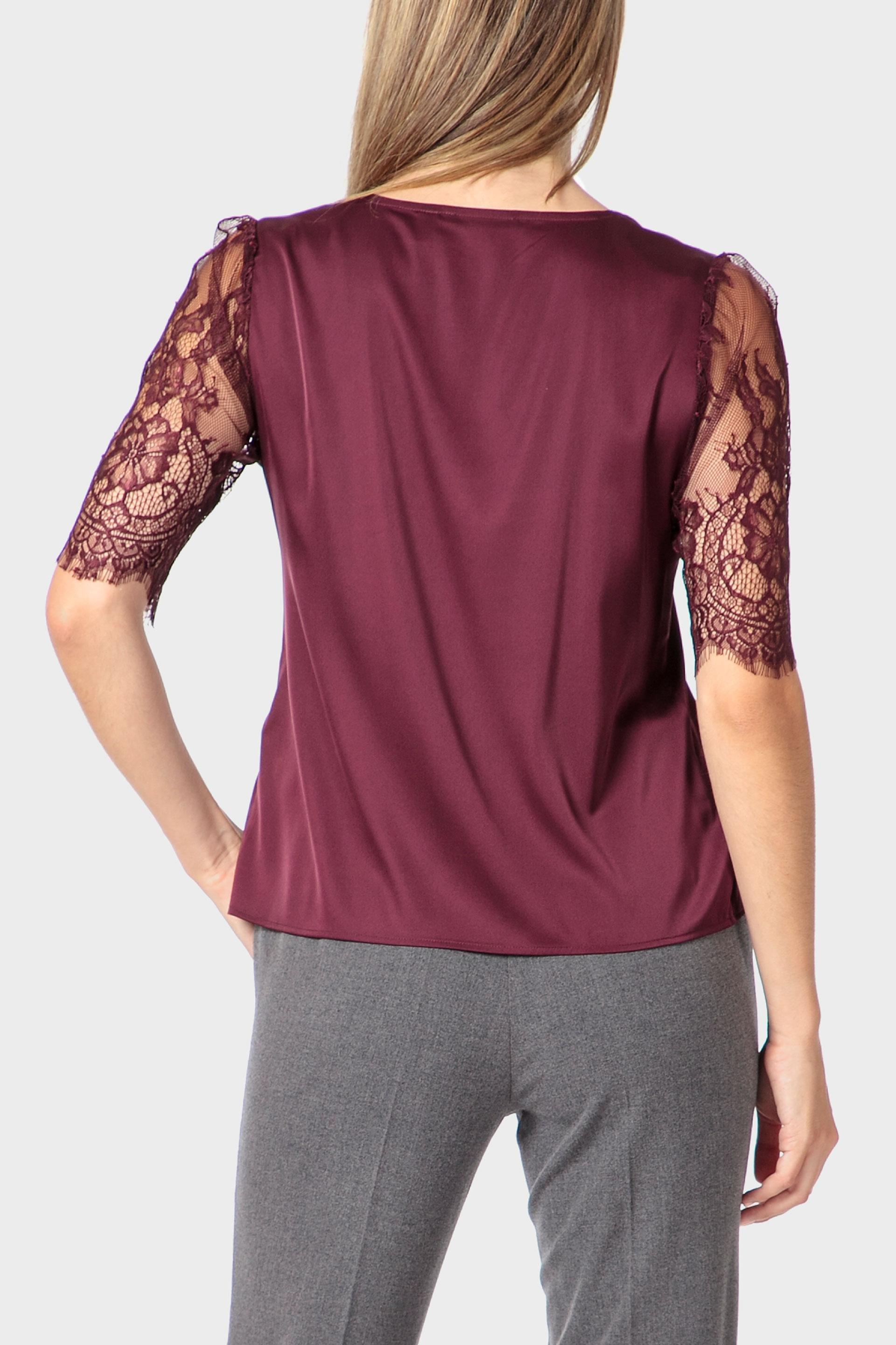 Burgundy Lace Top, , large image number 2