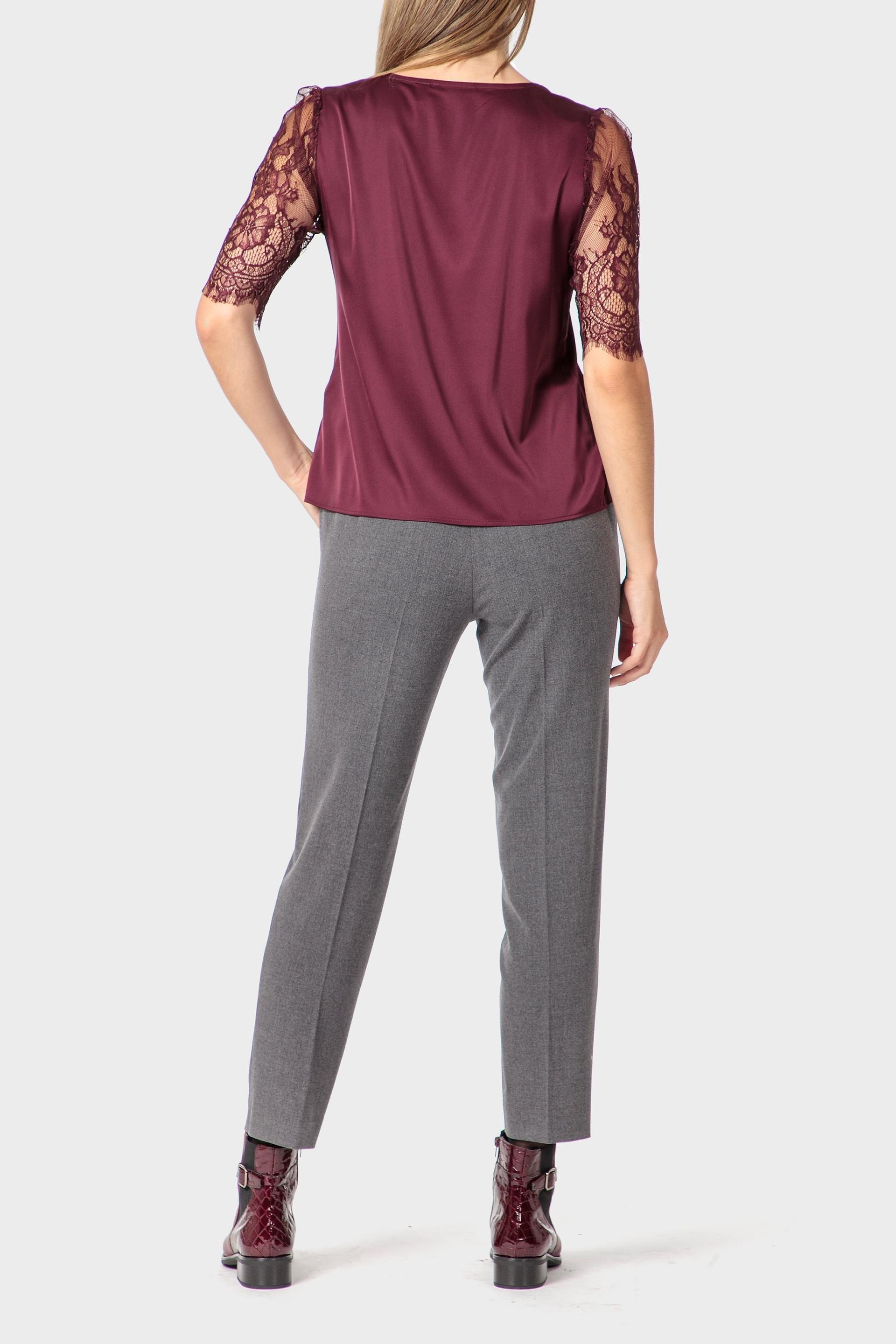 بلوزة دانتيل، برغندي, 3701_108, large image number 3