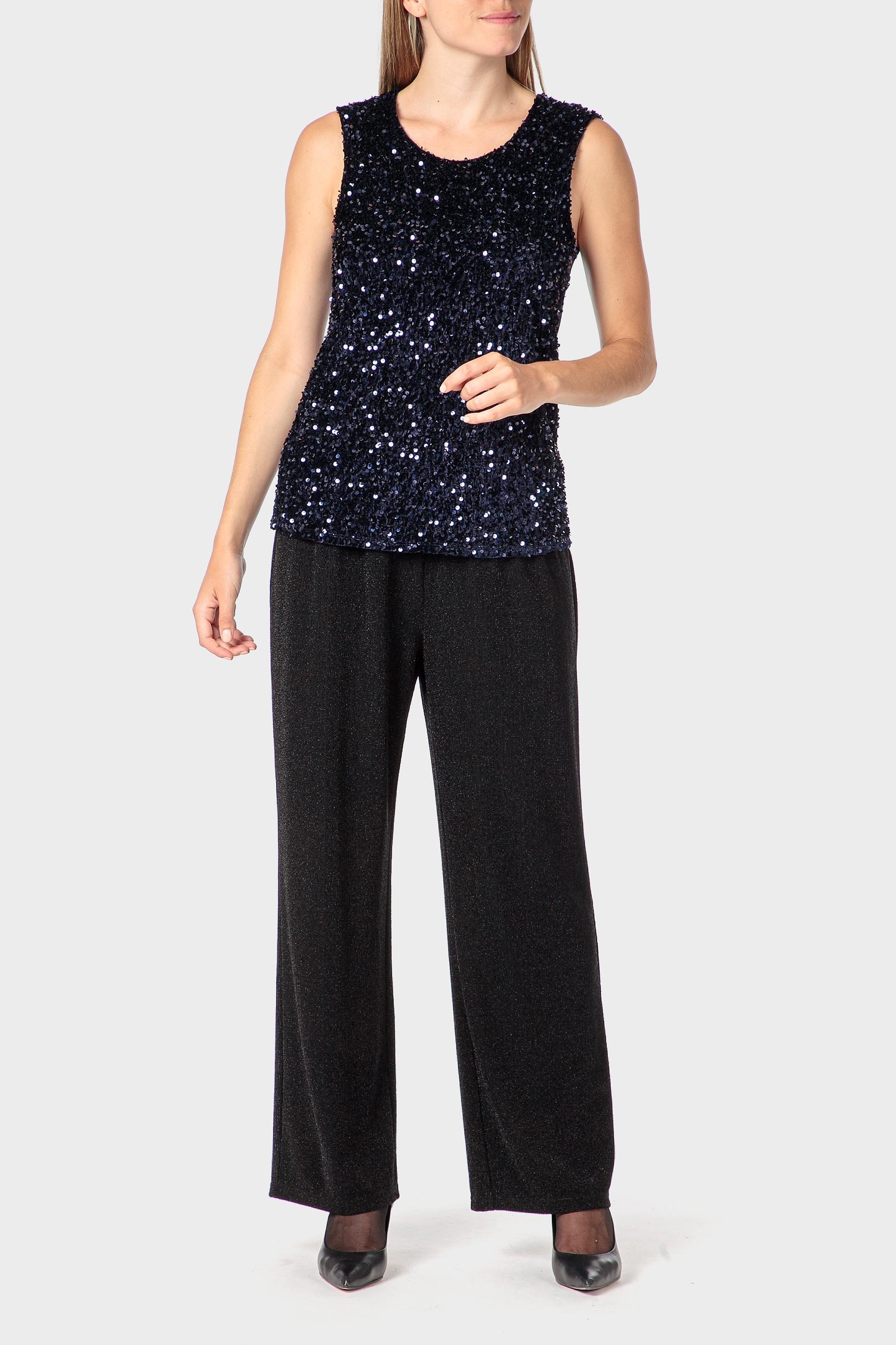 Navy Sequins Top, Blue Night, medium