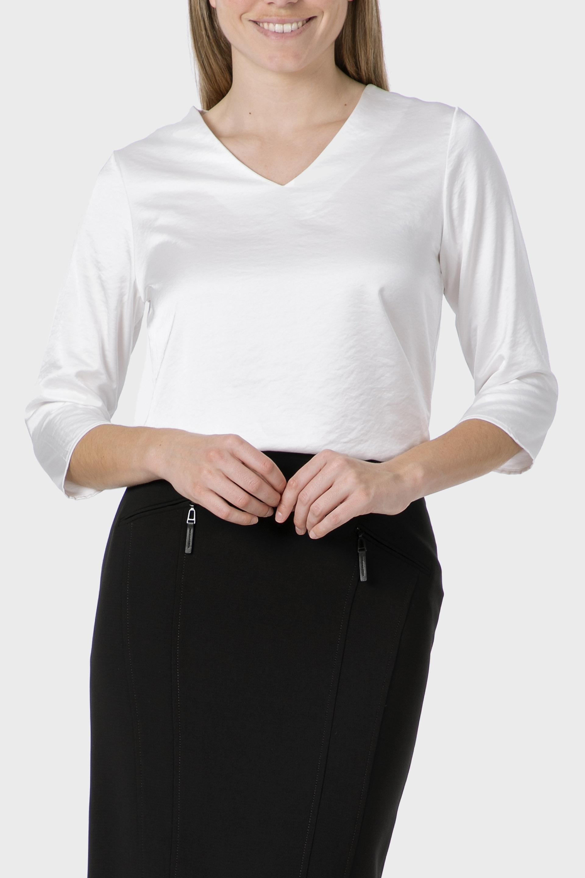 White Satin Top, , medium