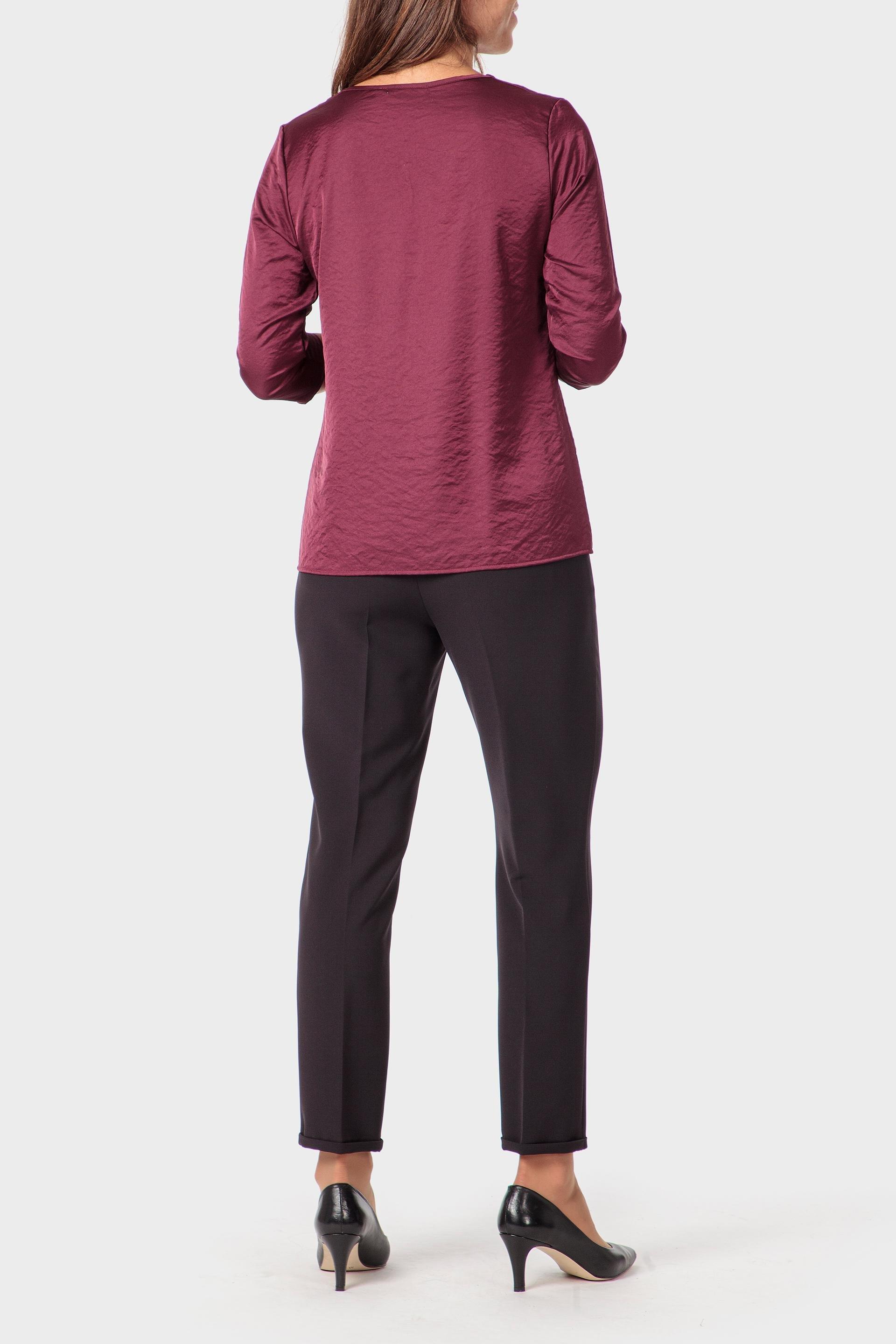 Burgundy V-Neck Top, Garnet, large image number 3