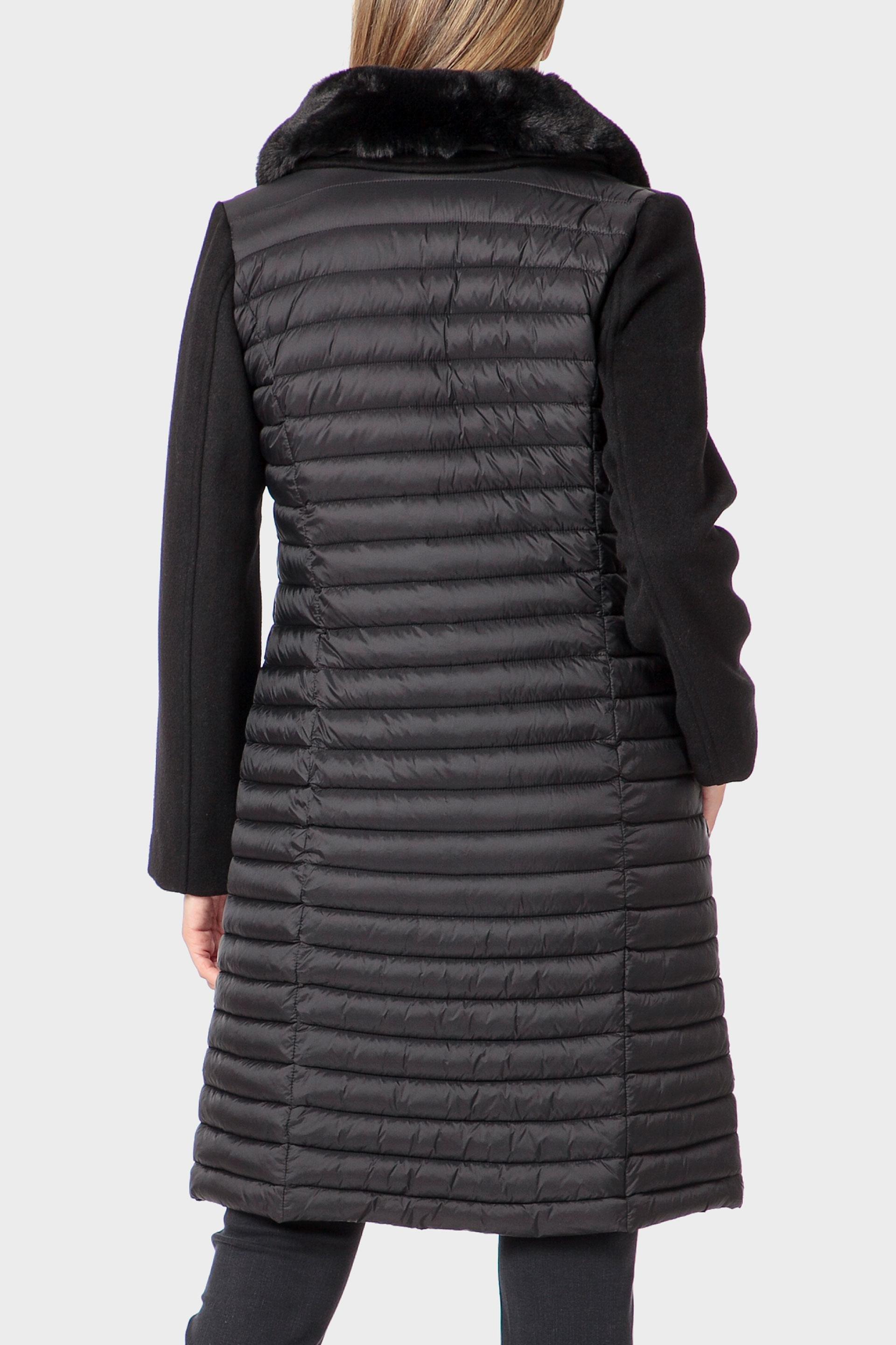 Black Padded Coat, Black, large image number 3