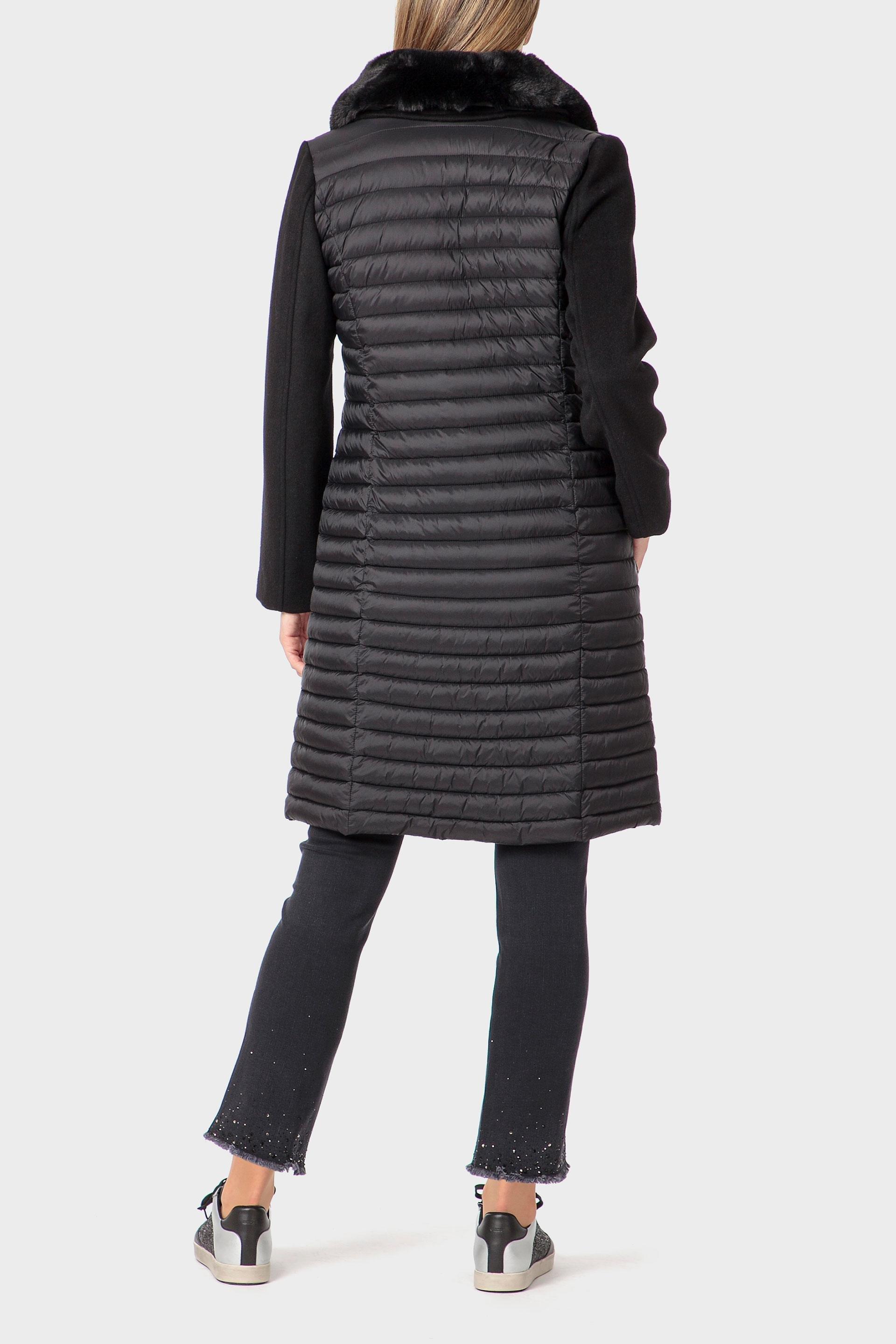 Black Padded Coat, Black, large image number 4