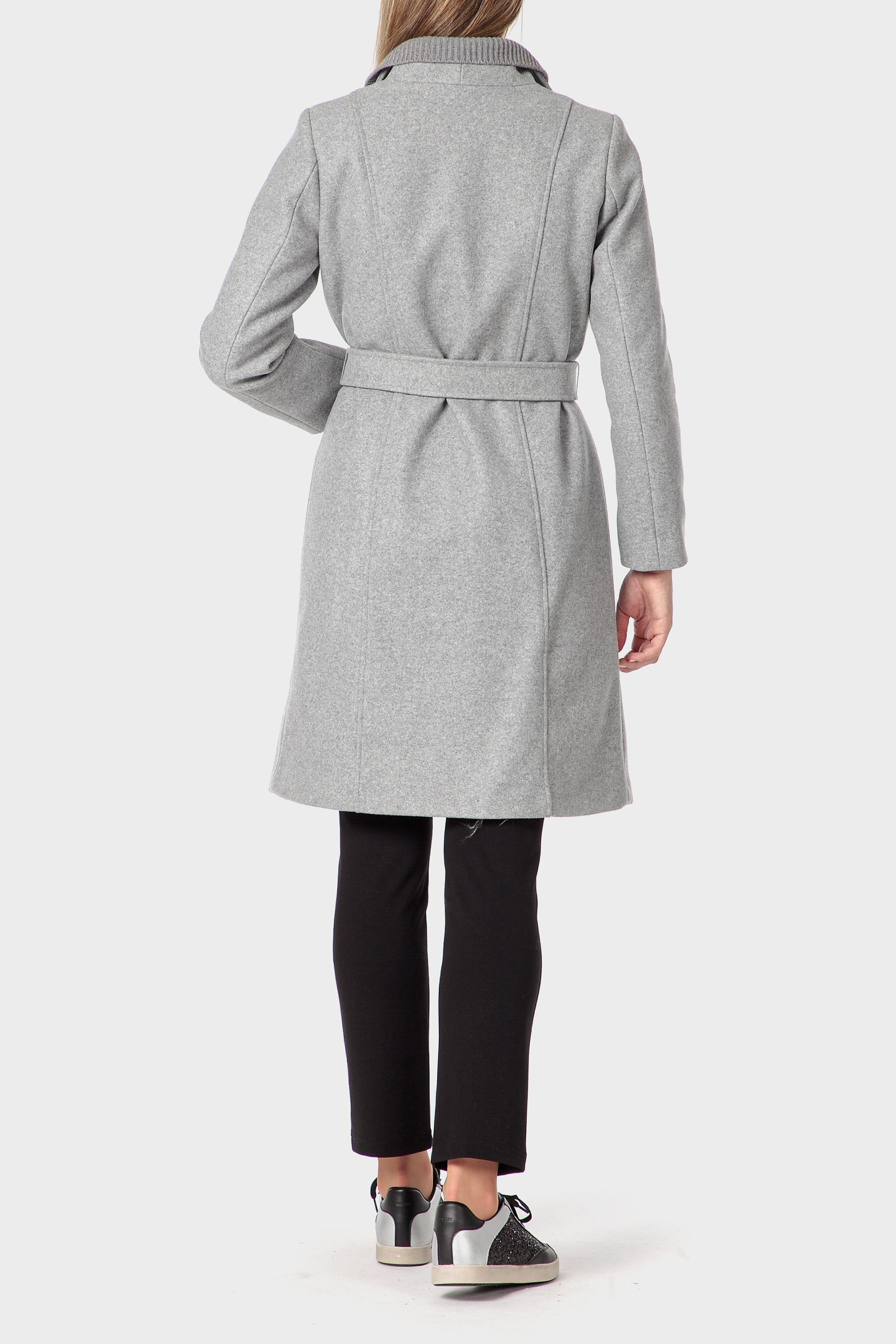 Grey Belted Coat, Grey Melange, large image number 3