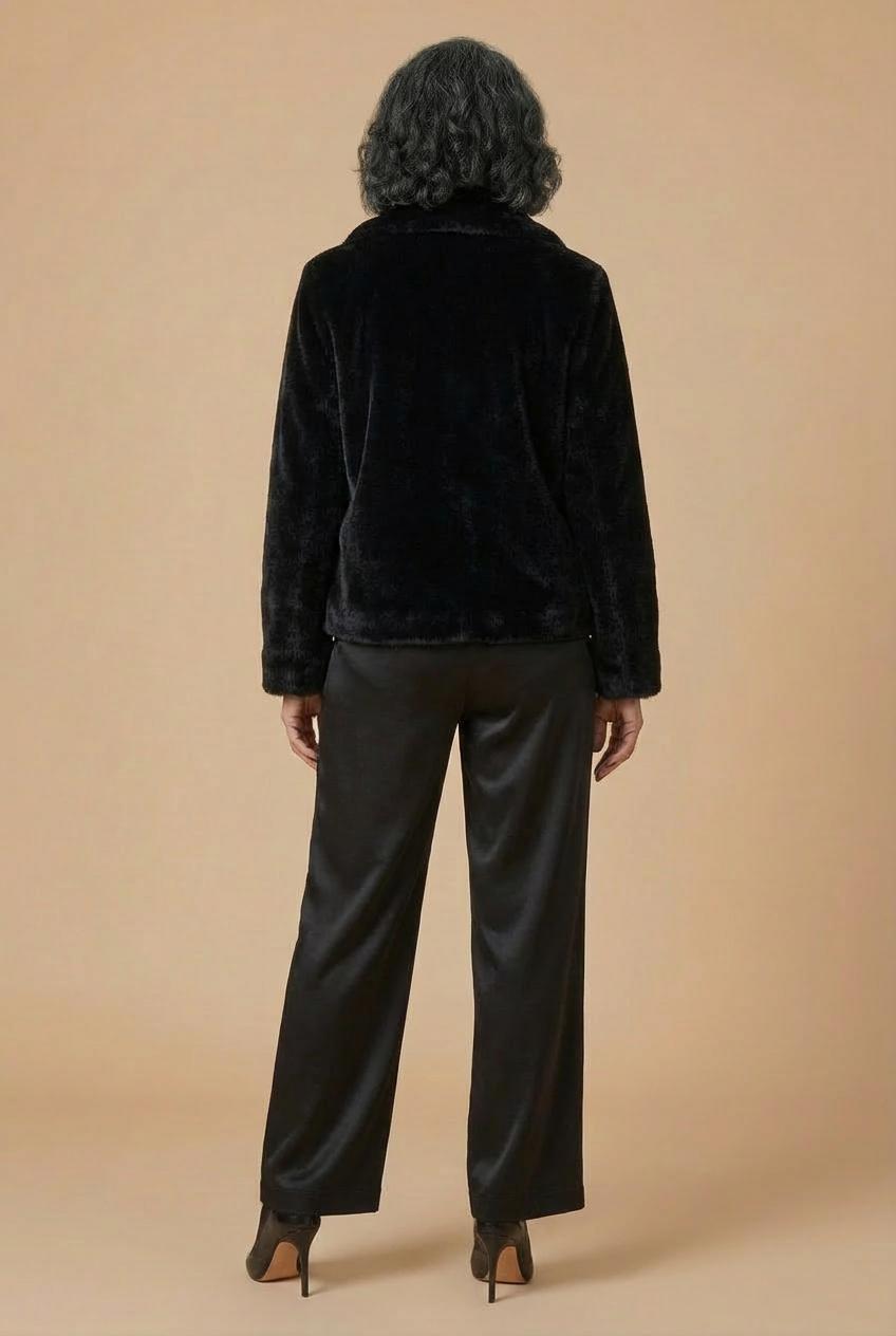 Black Three-Quarter Coat, 3701_120, medium