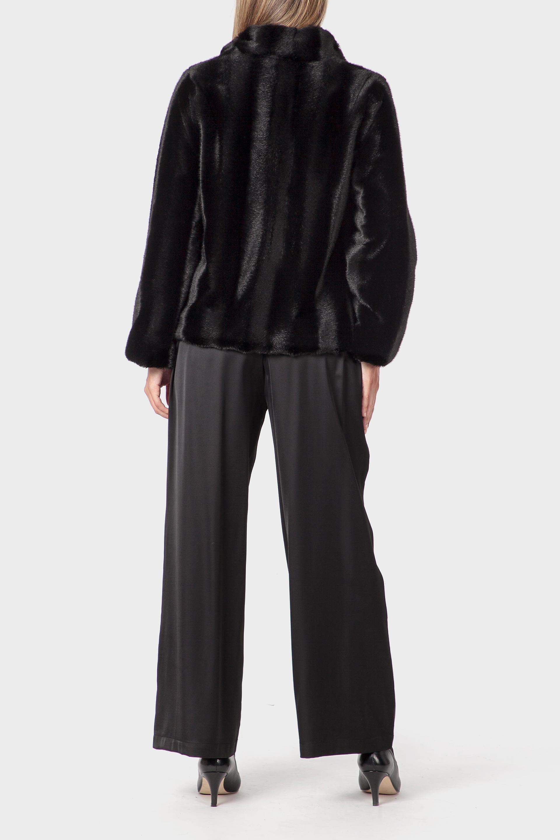 Black Three-Quarter Coat, 3701_120, large image number 3