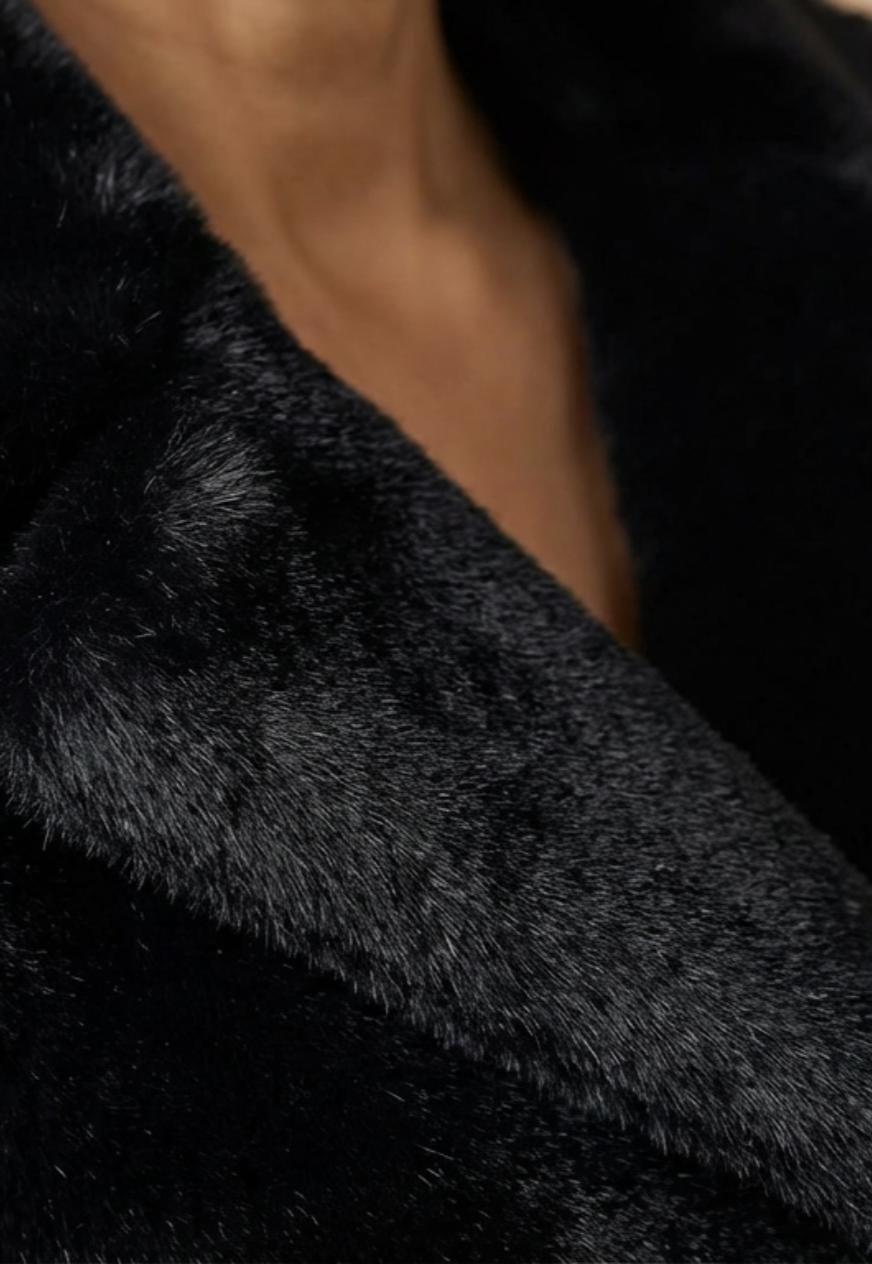 Black Three-Quarter Coat, 3701_120, large image number 4