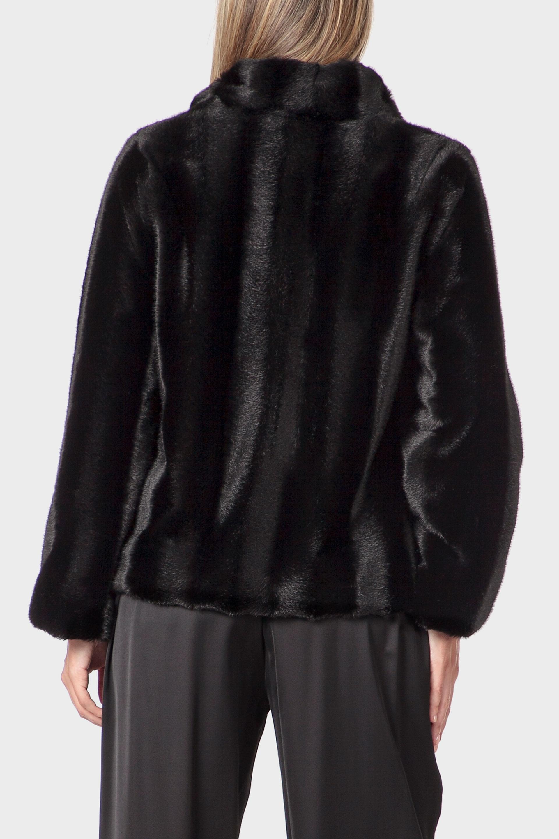 Black Three-Quarter Coat, 3701_120, large image number 5