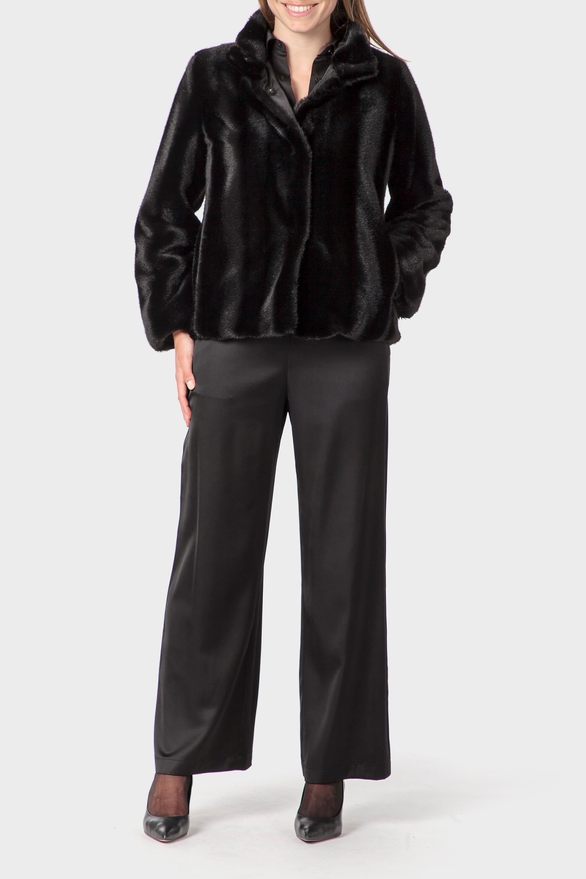 Black Three-Quarter Coat, 3701_120, large image number 6