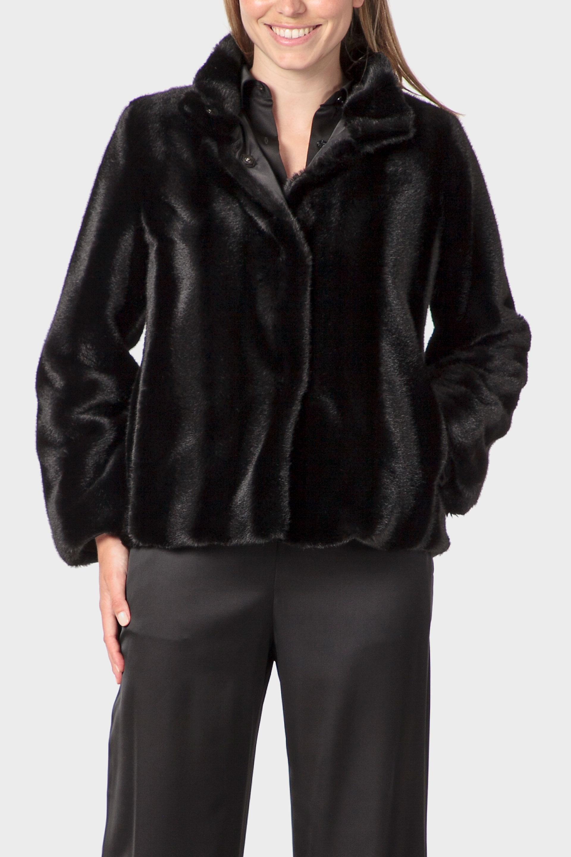 Black Three-Quarter Coat, 3701_120, large image number 7